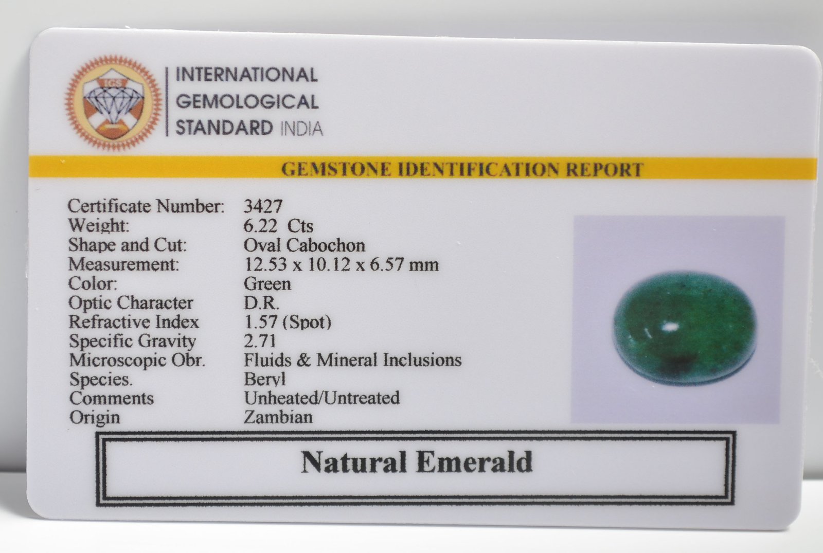 EMRD21759 2 1 EMERALD 6.22 Ct.