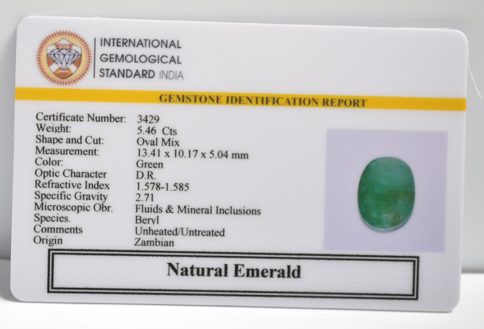 EMRD21761 2 1 EMERALD 5.46 Ct.