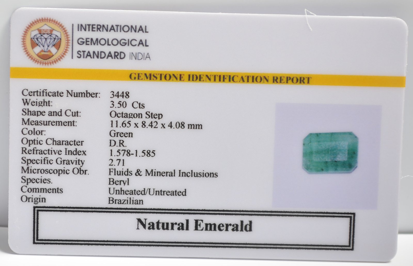 EMRD21774 2 1 EMERALD 3.5 Ct.