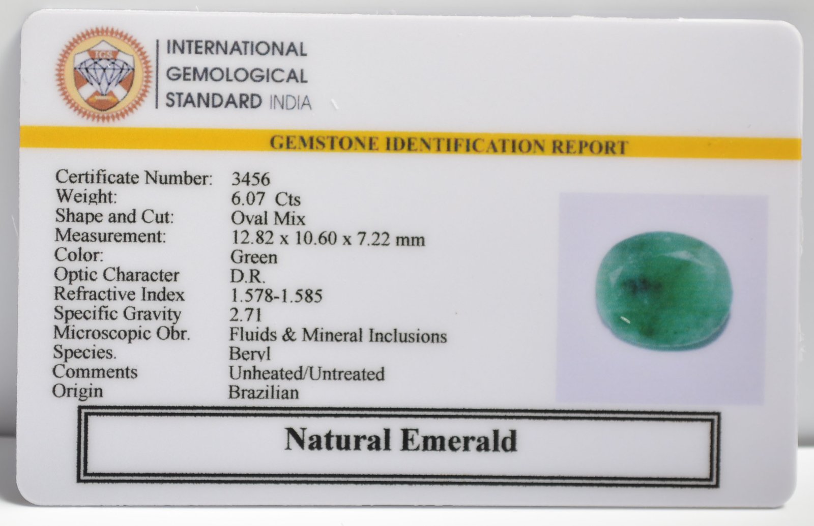 EMRD21781 2 1 EMERALD 6.07 Ct.