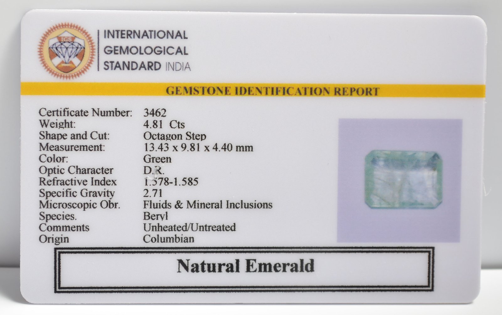 EMRD21786 2 1 EMERALD 4.81 Ct.