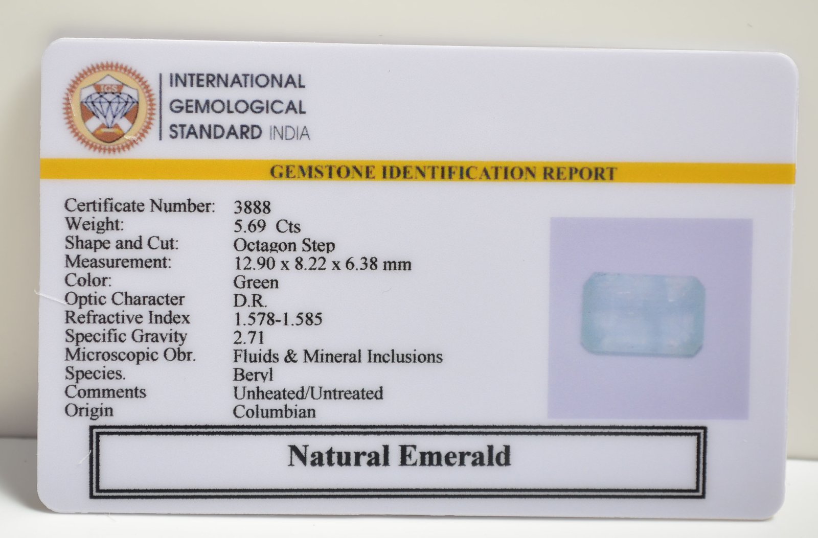 EMRD21825 2 1 EMERALD 5.69 Ct.