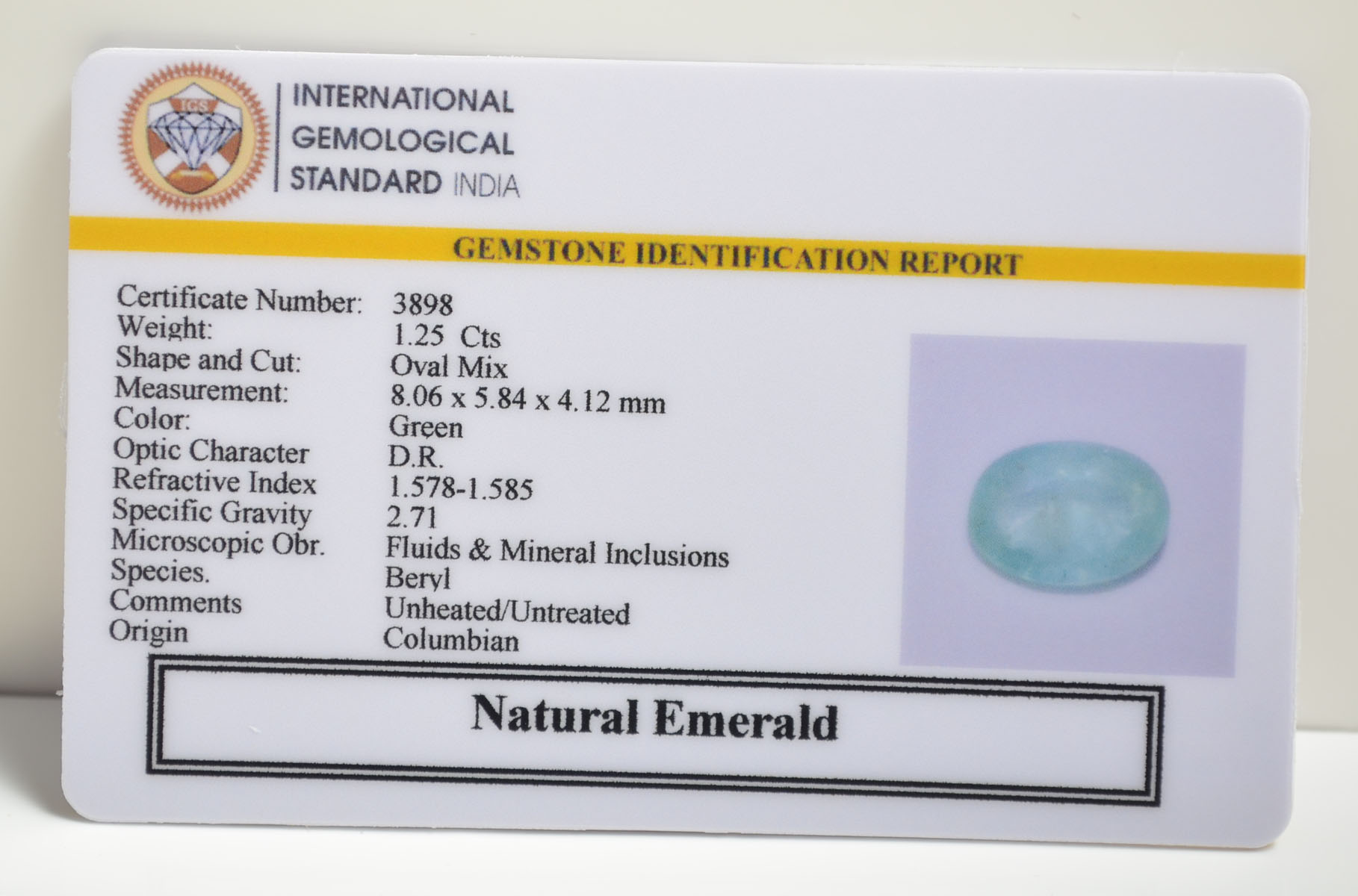 EMRD21832 2 EMERALD 1.25 Ct.