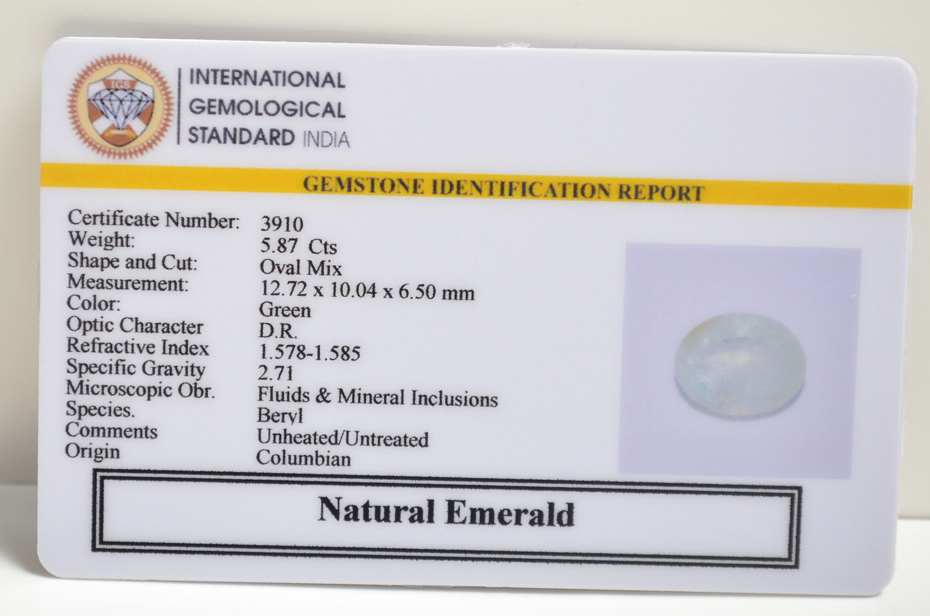 EMRD21842 2 EMERALD 5.87 Ct.