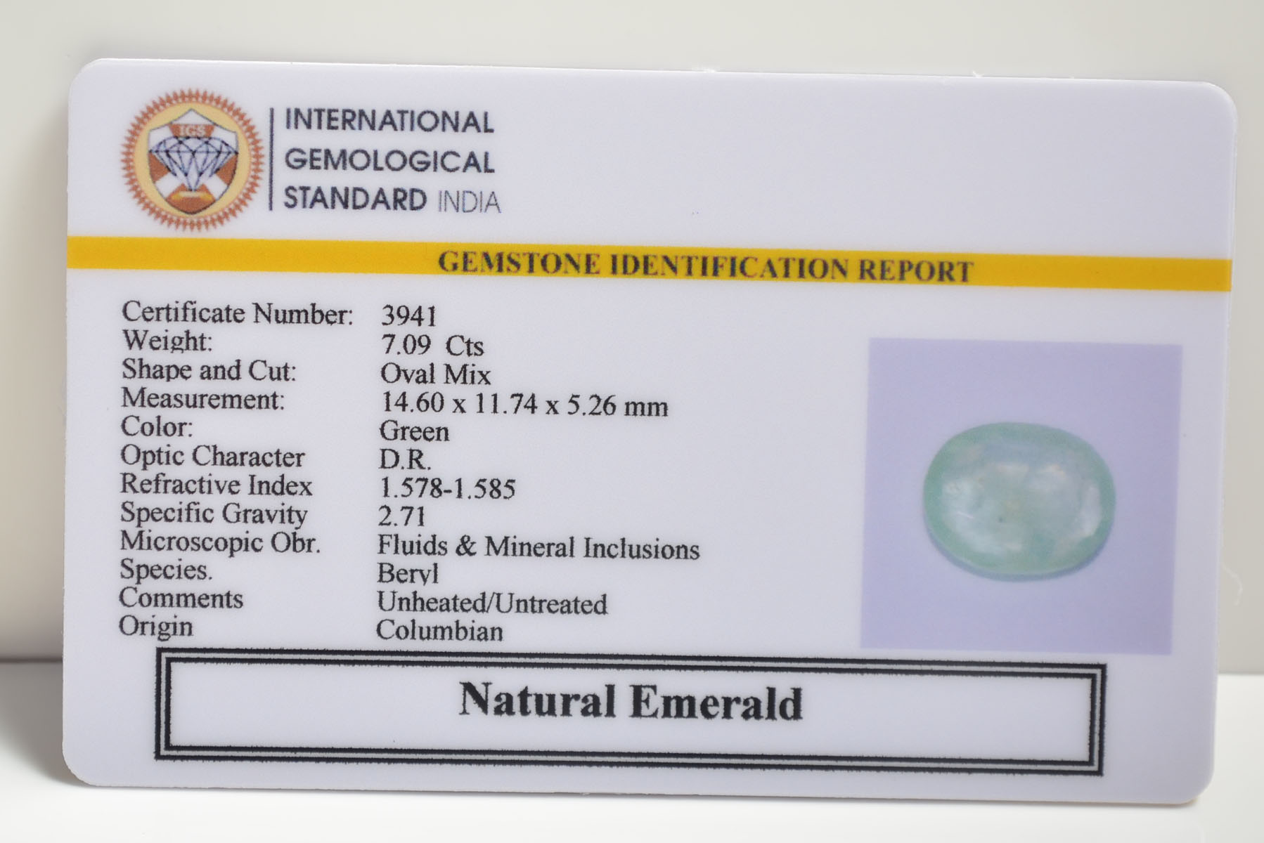 EMRD21856 2 EMERALD 7.09 Ct.