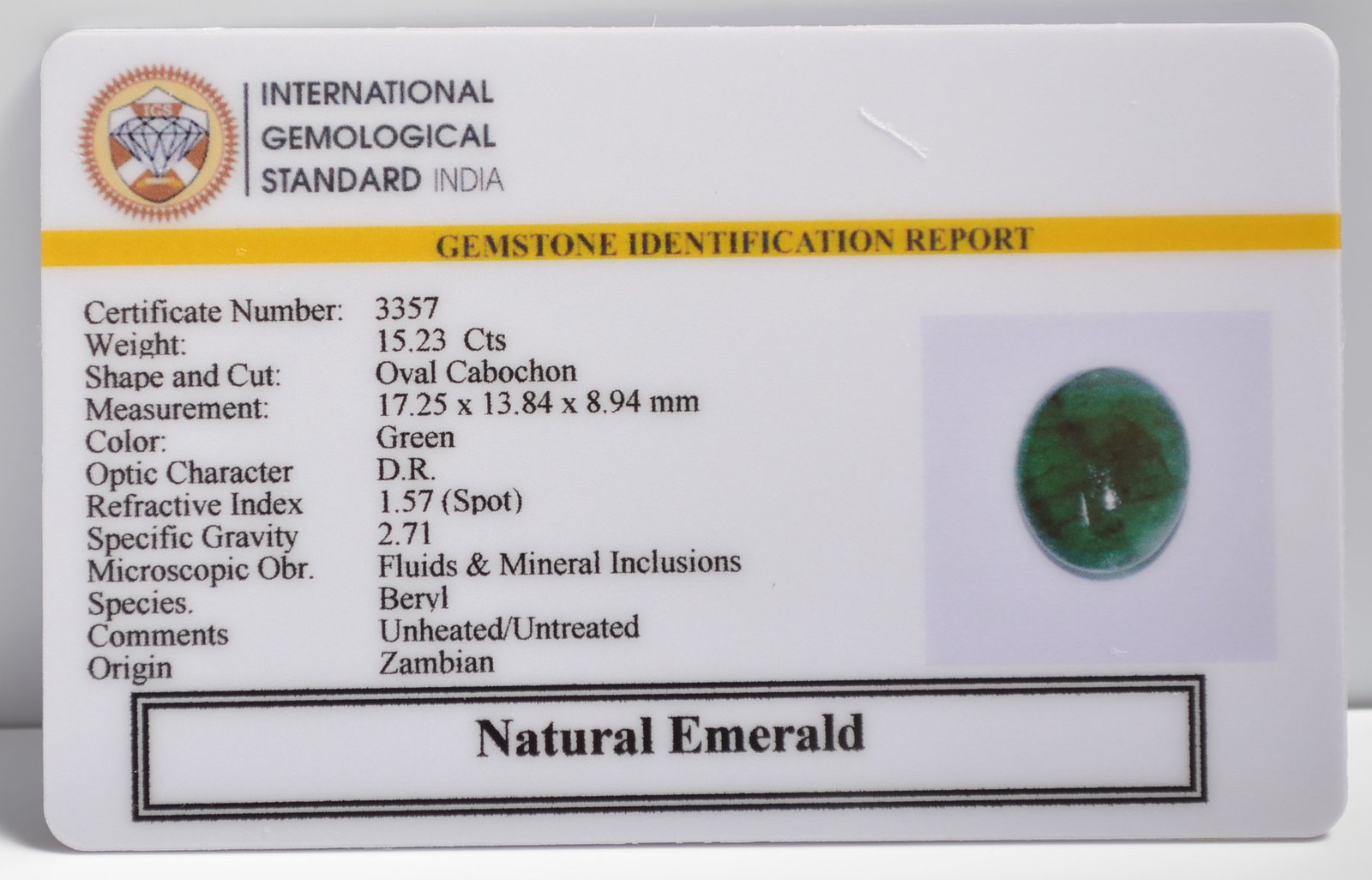 EMRG20584 2 1 EMERALD 15.23 Ct.