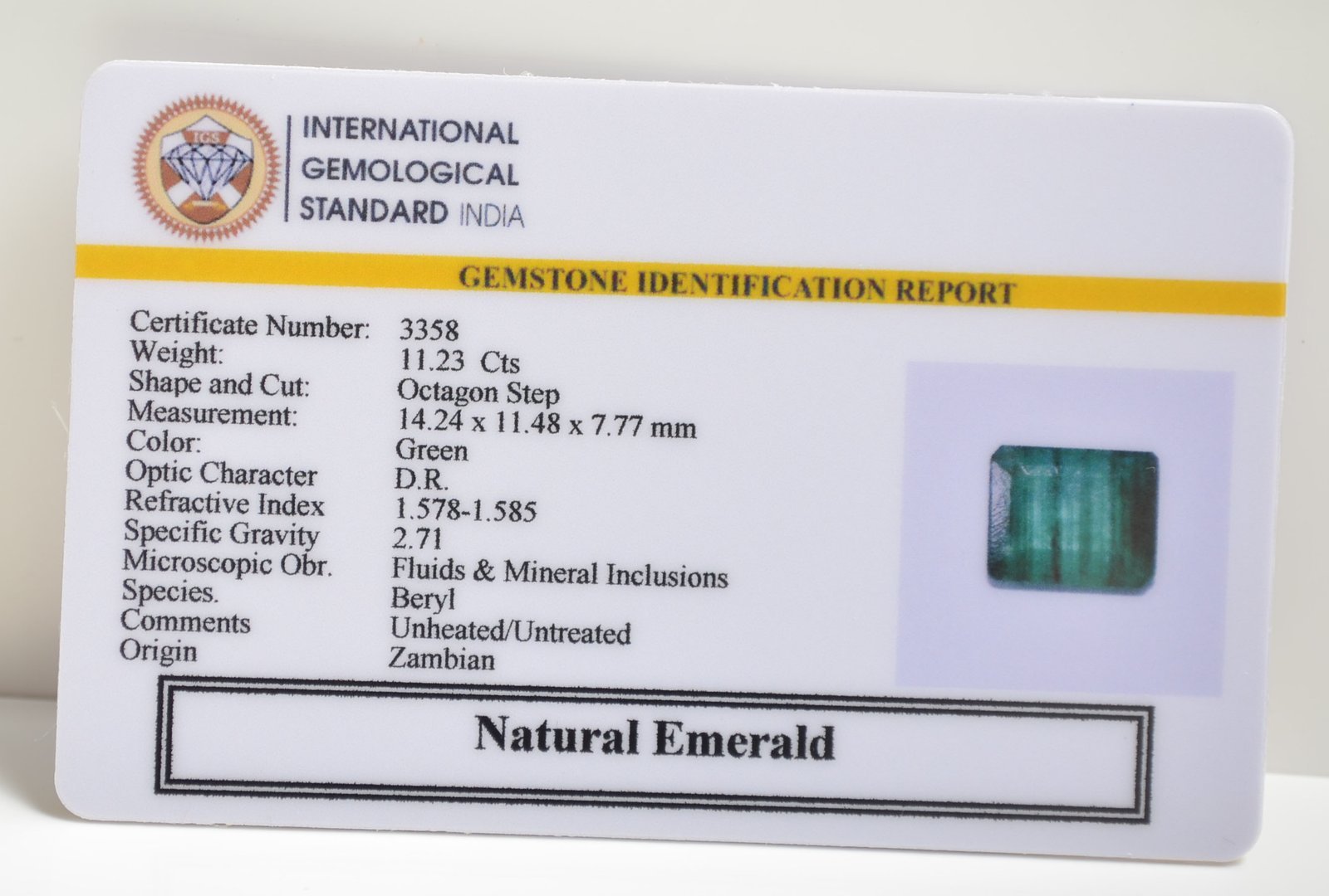 EMRG20585 2 1 EMERALD 11.23 Ct.