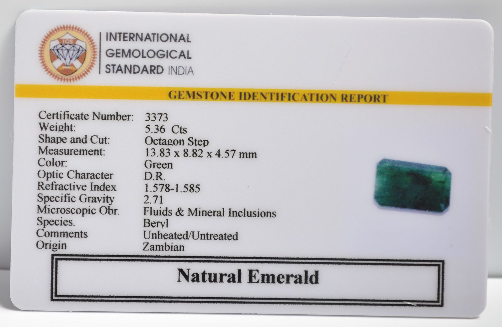 EMRG20591 2 1 EMERALD 5.36 Ct.