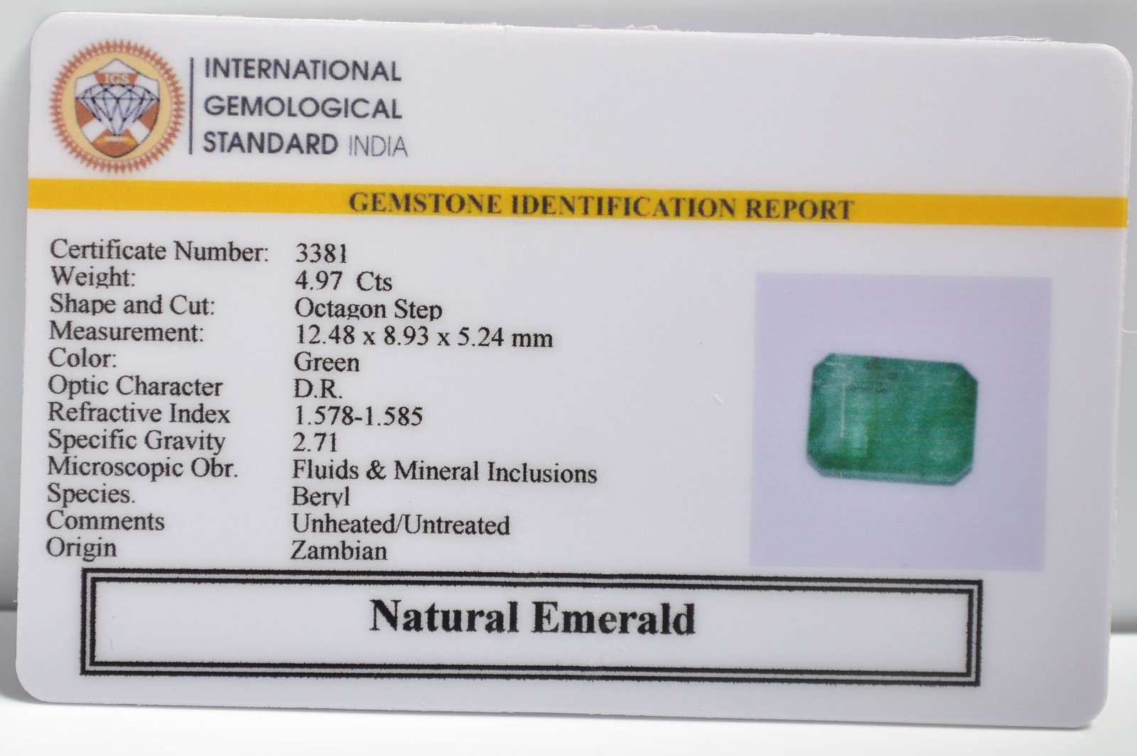 EMRG20594 2 1 EMERALD 4.97 Ct.