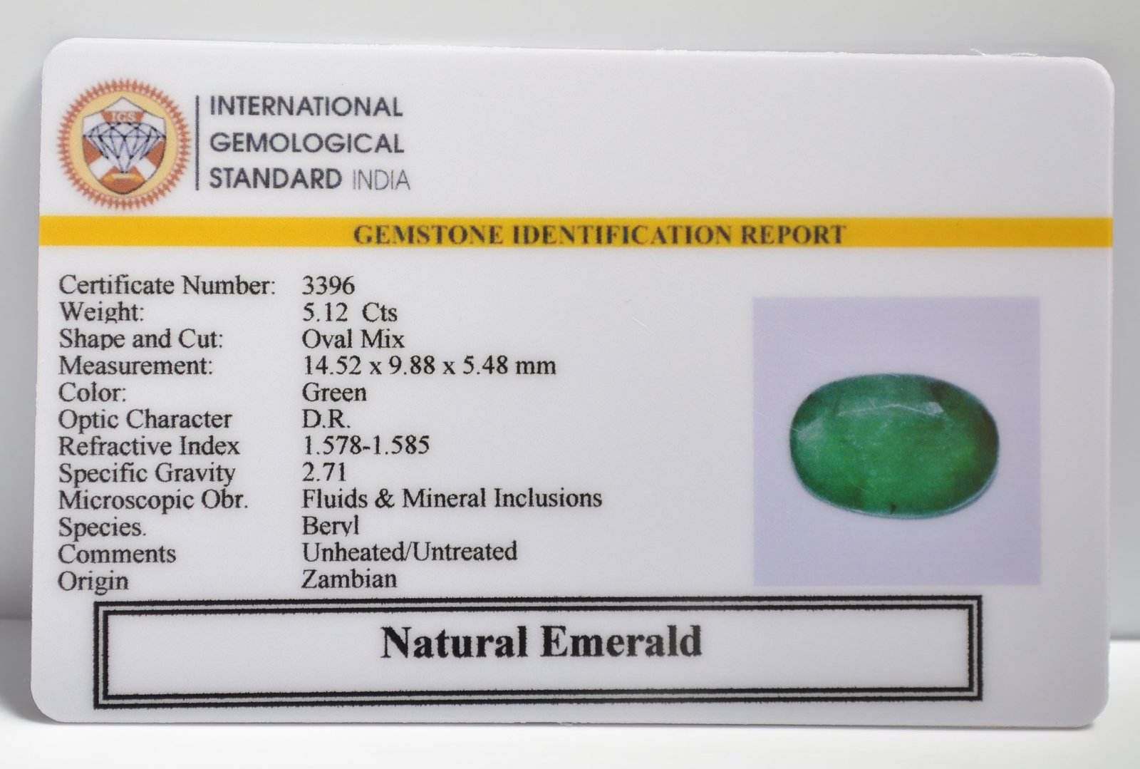EMRG20600 2 1 EMERALD 5.12 Ct.