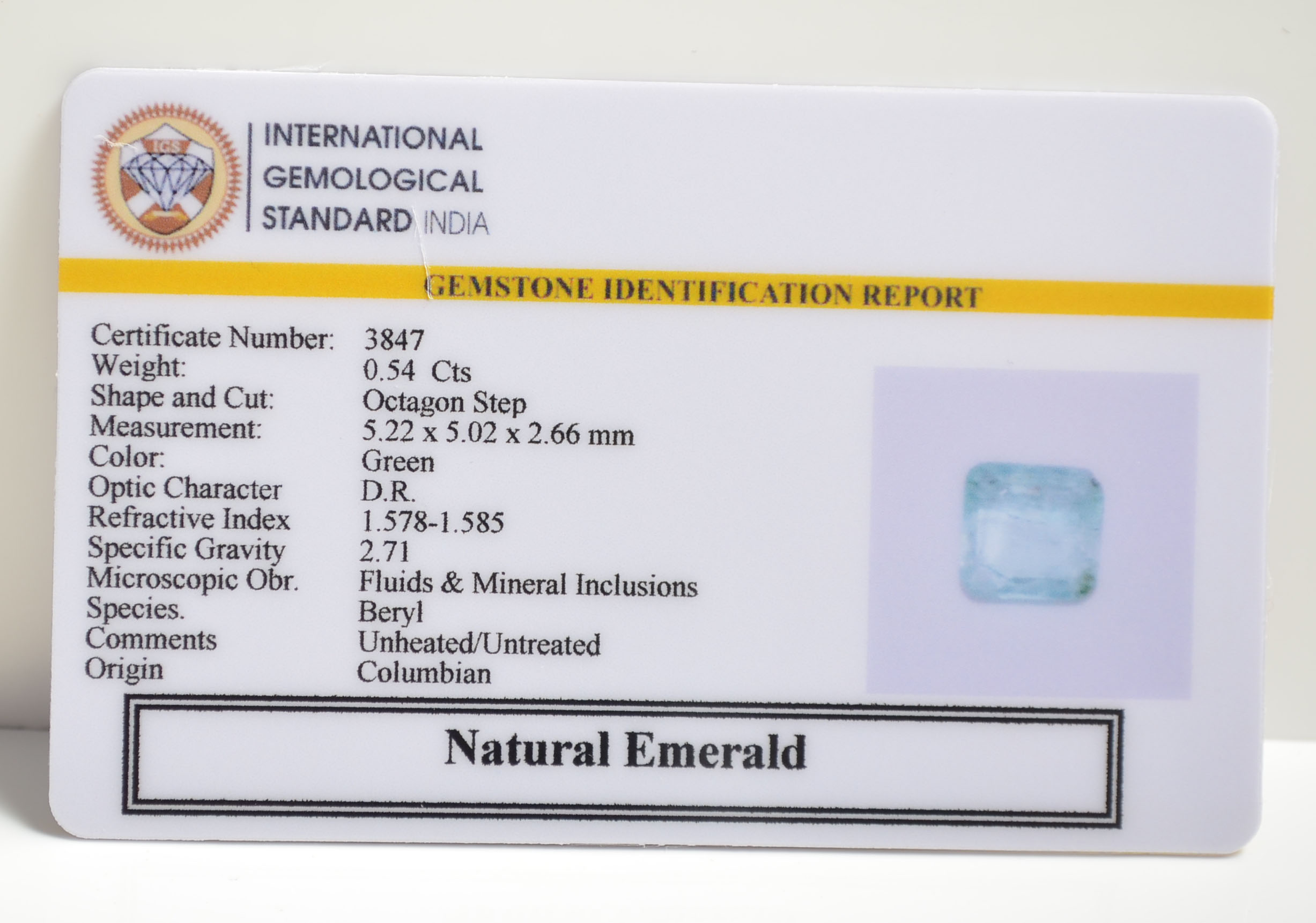 EMRG20624 2 EMERALD 0.54 Ct.