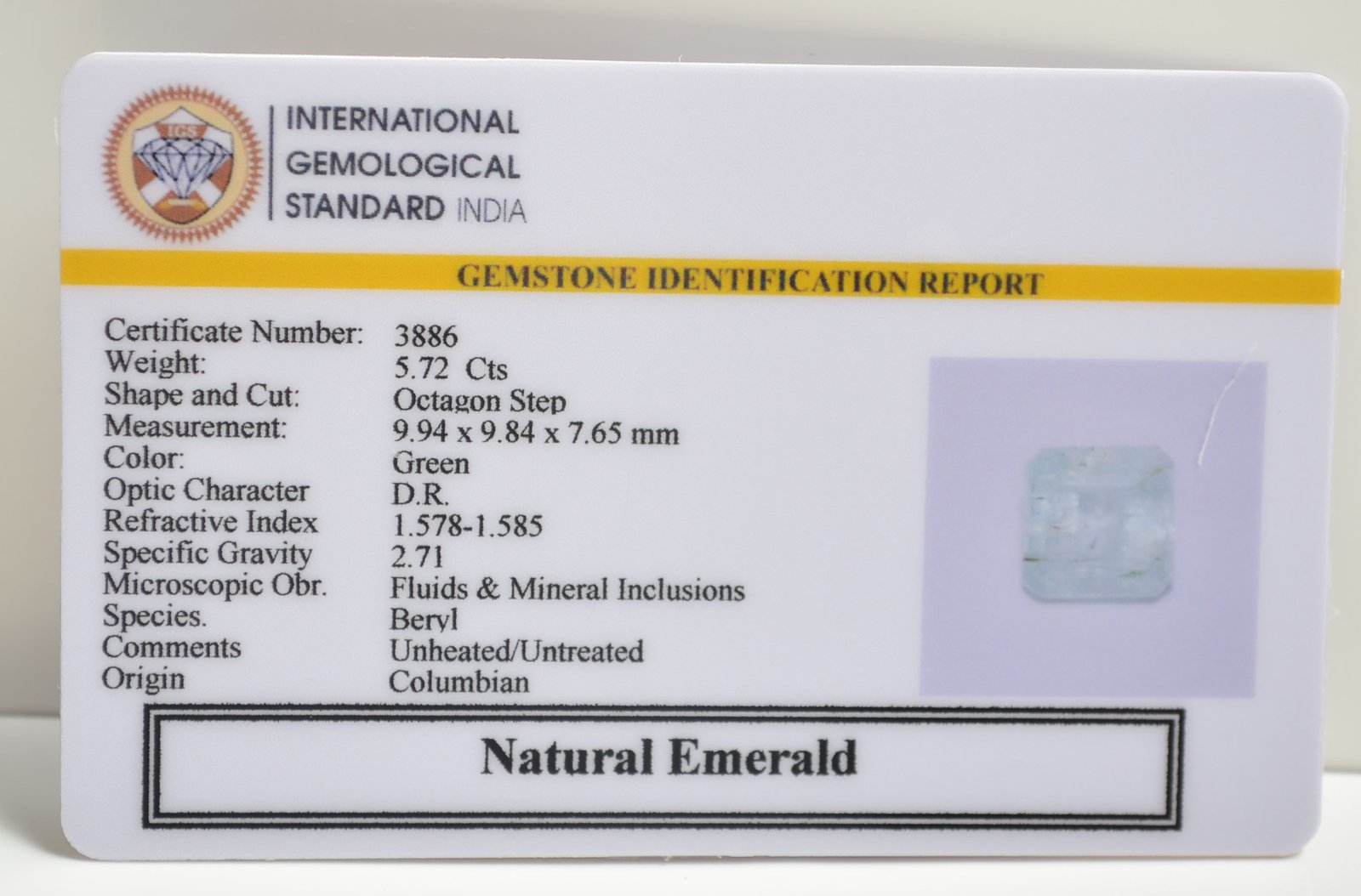 EMRG20639 2 1 EMERALD 5.72 Ct.