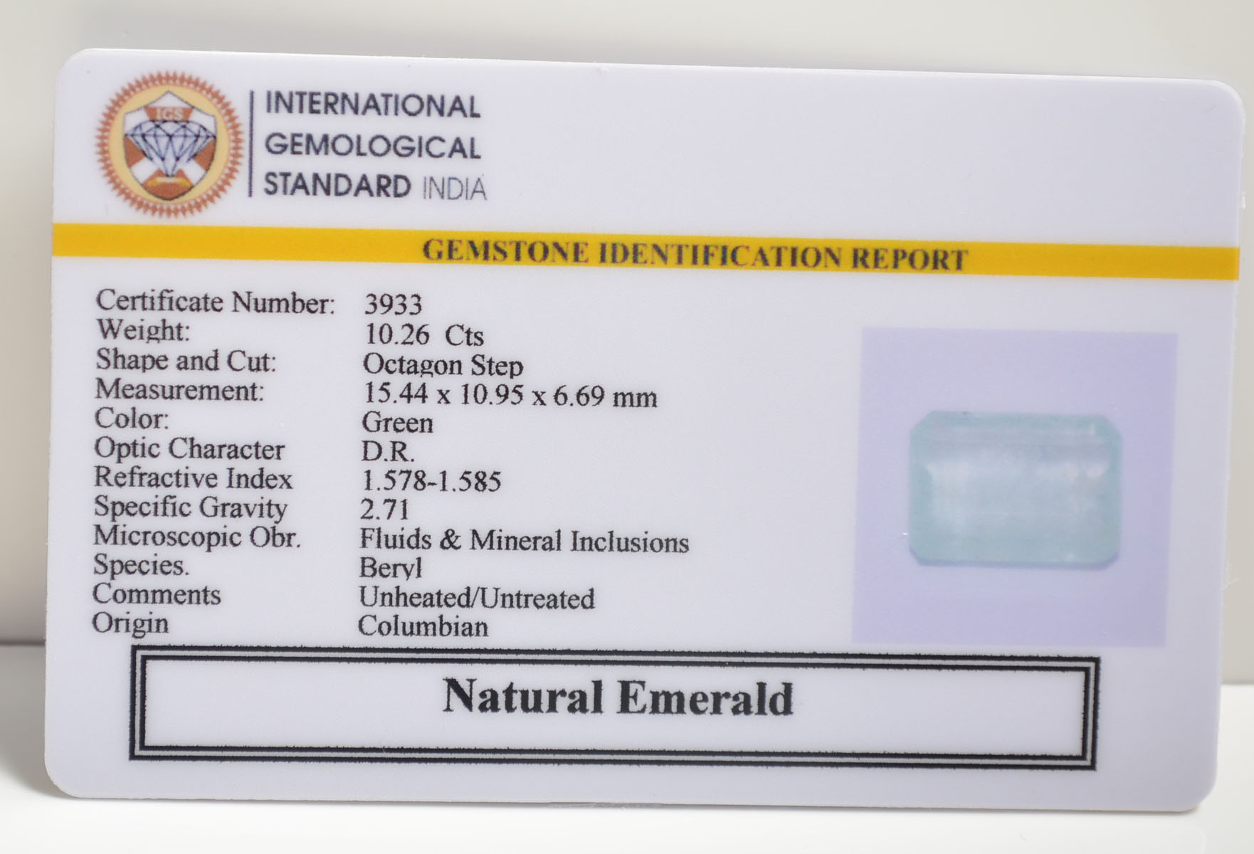 EMRG20649 2 EMERALD 10.26 Ct.