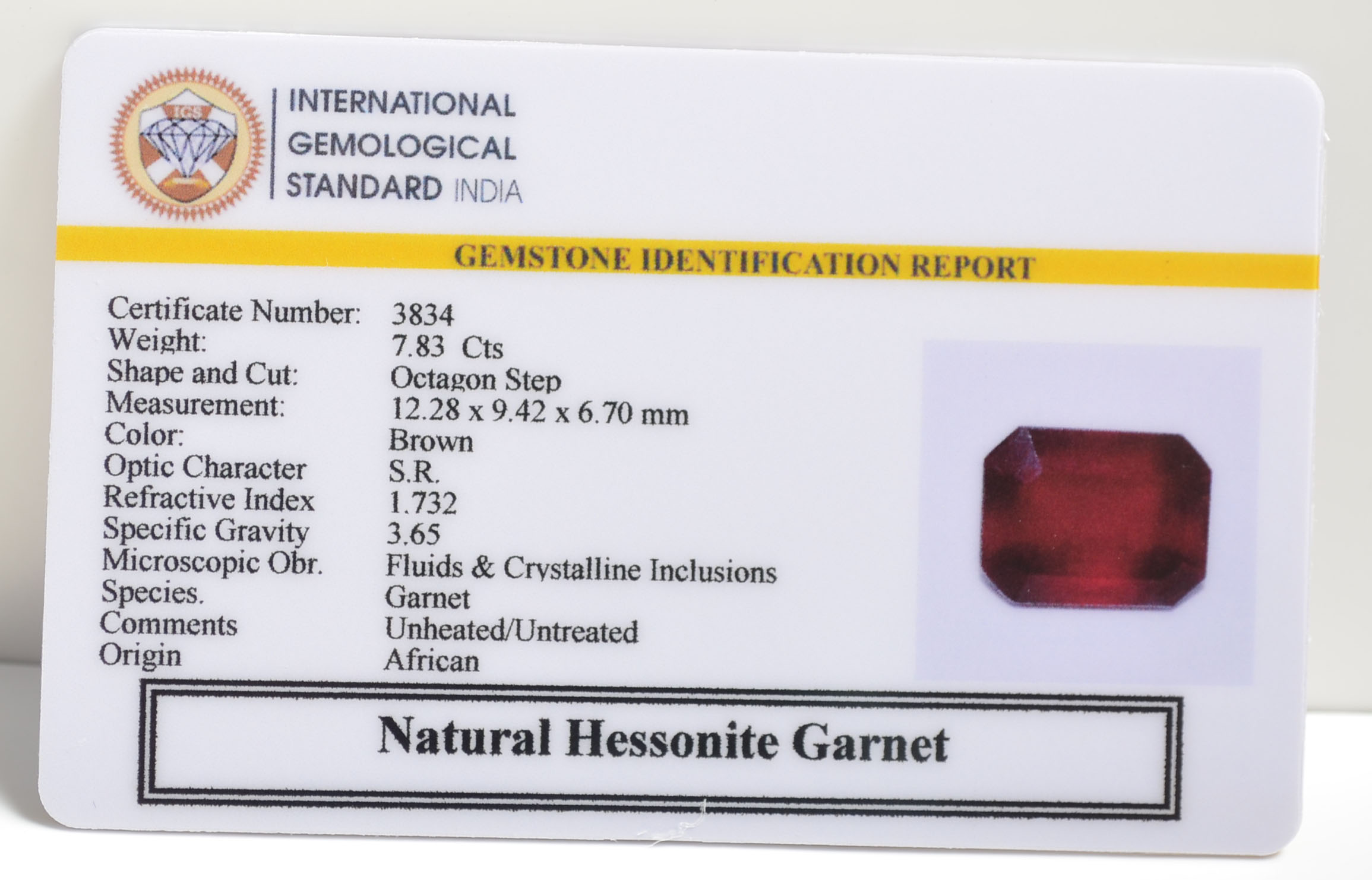 GMD7135 2 HESSONITE GOMED 7.83 Ct.