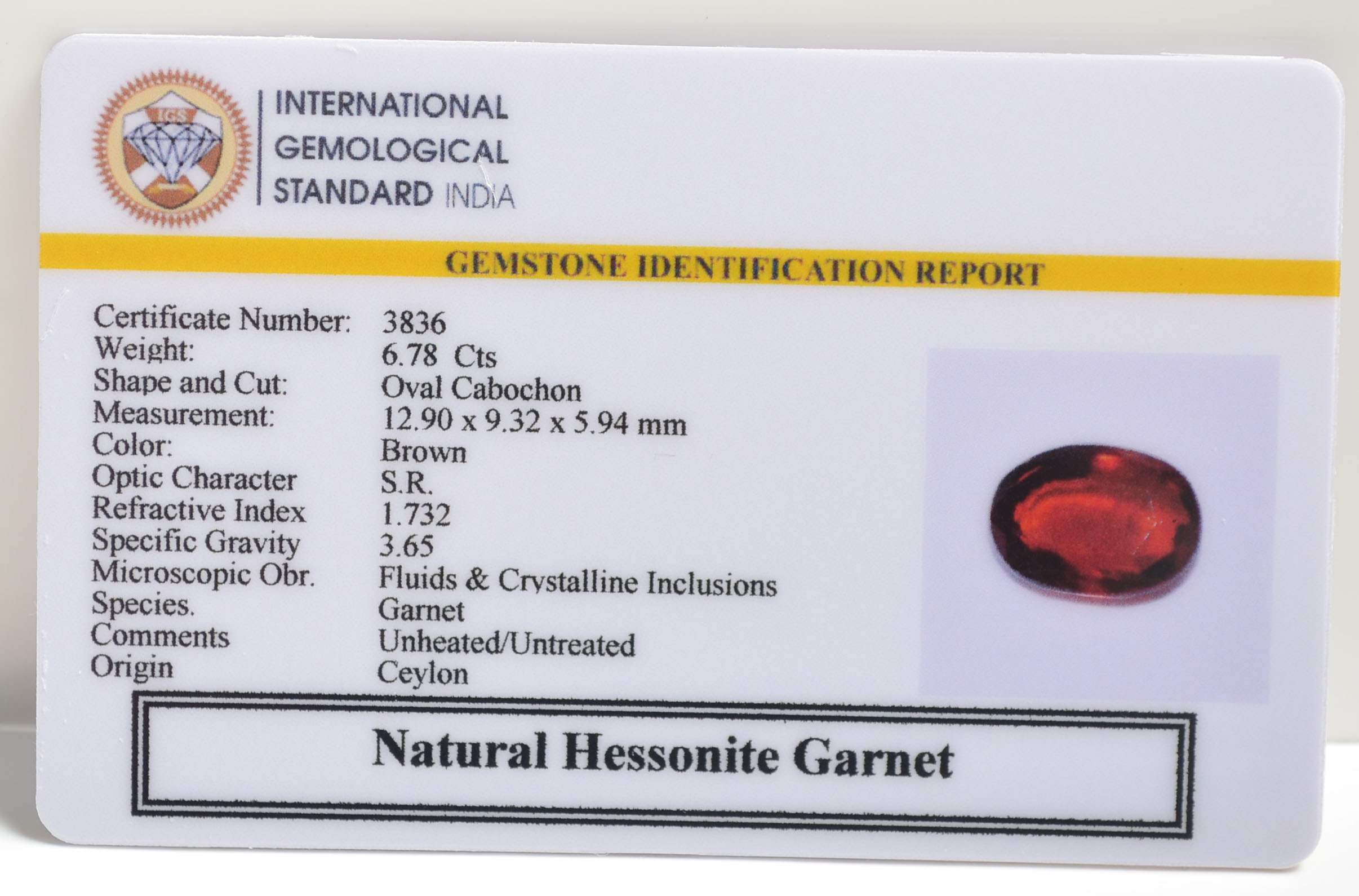 GMD7137 2 HESSONITE GOMED 6.78 Ct.