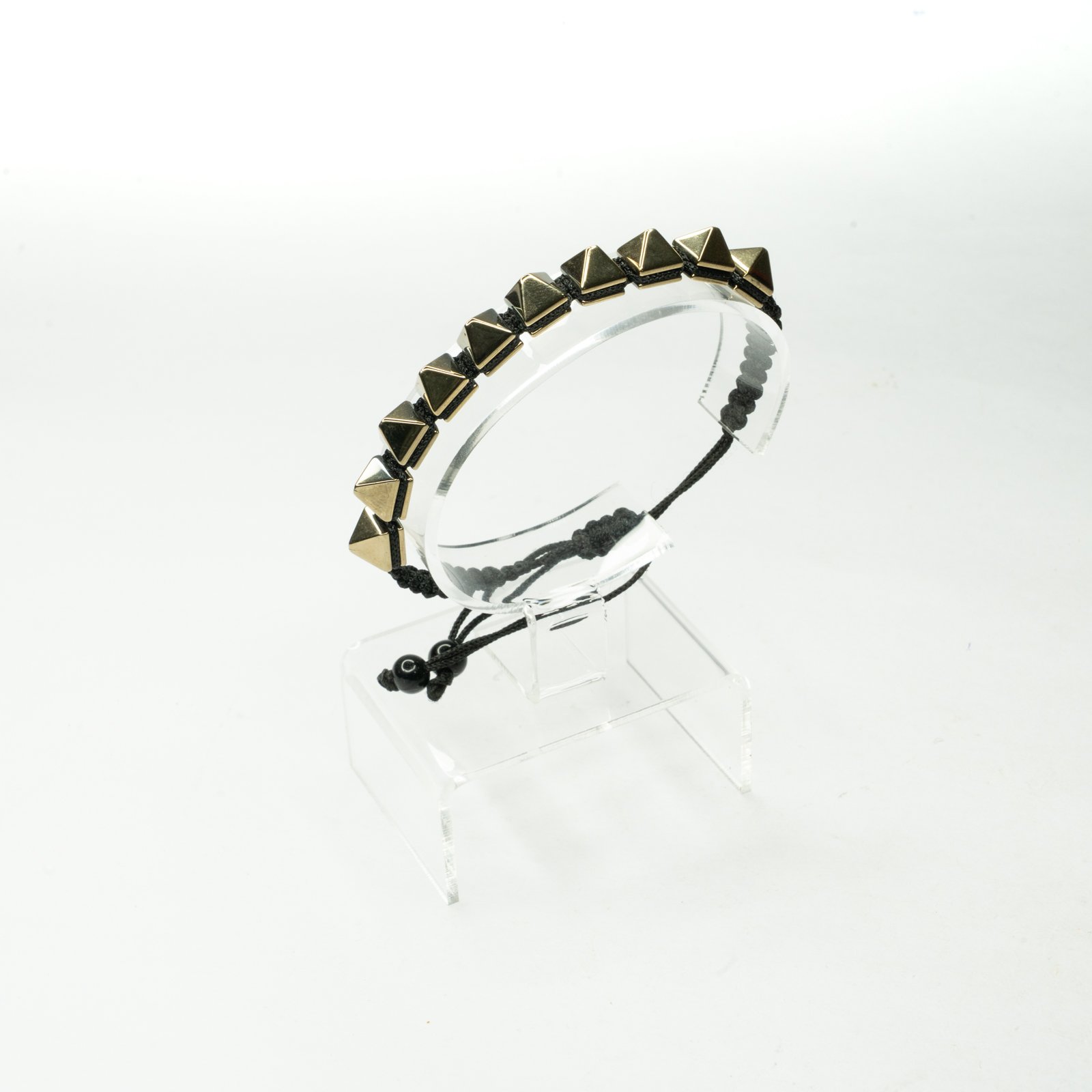 Golden Pyrite Bracelet 7 1 Golden Pyrite Pyramid Bracelet