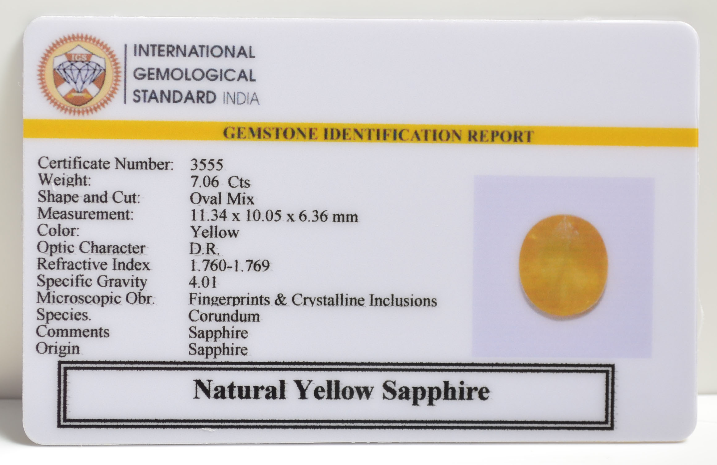 NYSPG7973 2 YELLOW SAPPHIRE 7.06 Ct.