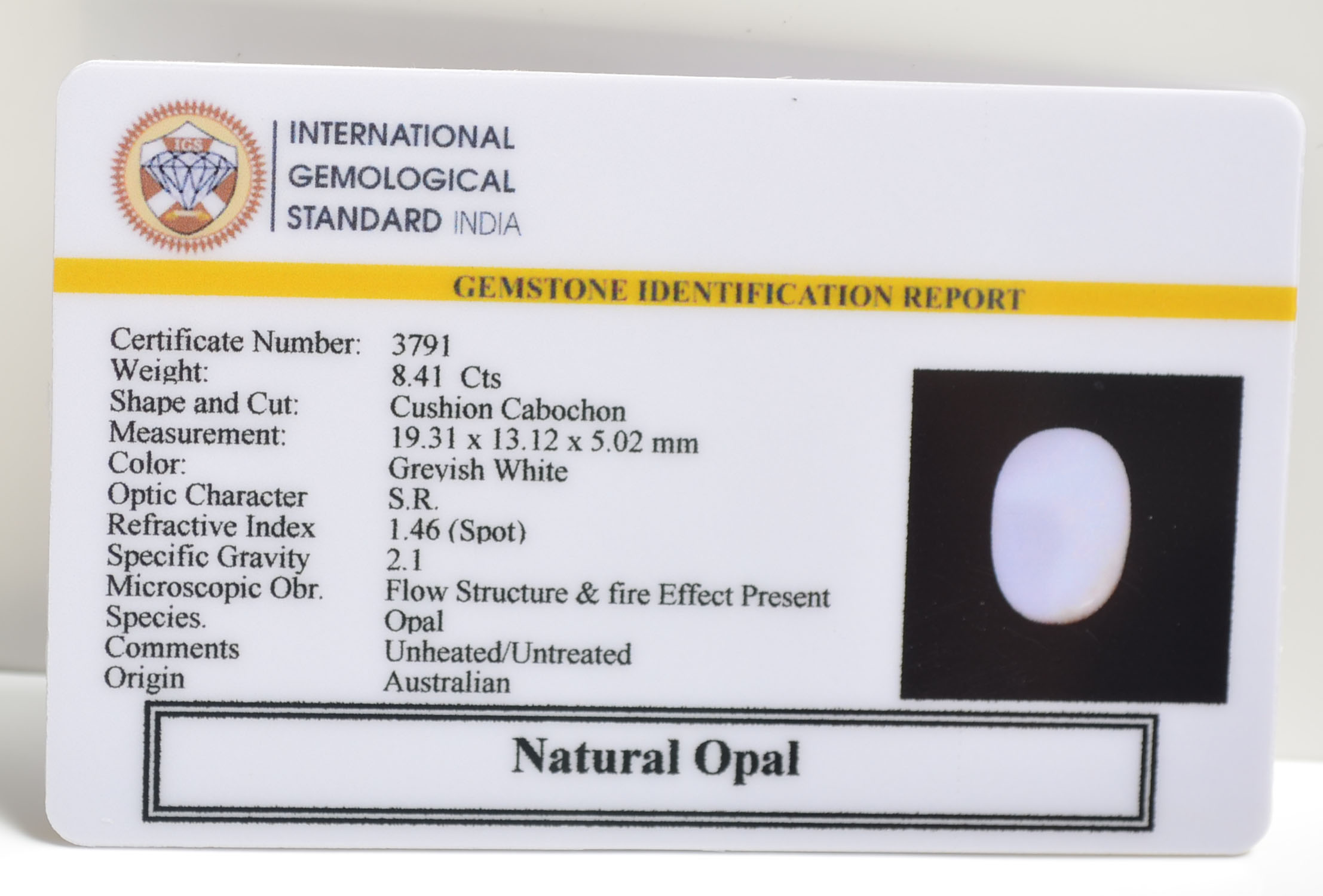 OPL9331 2 OPAL 8.41 Ct.
