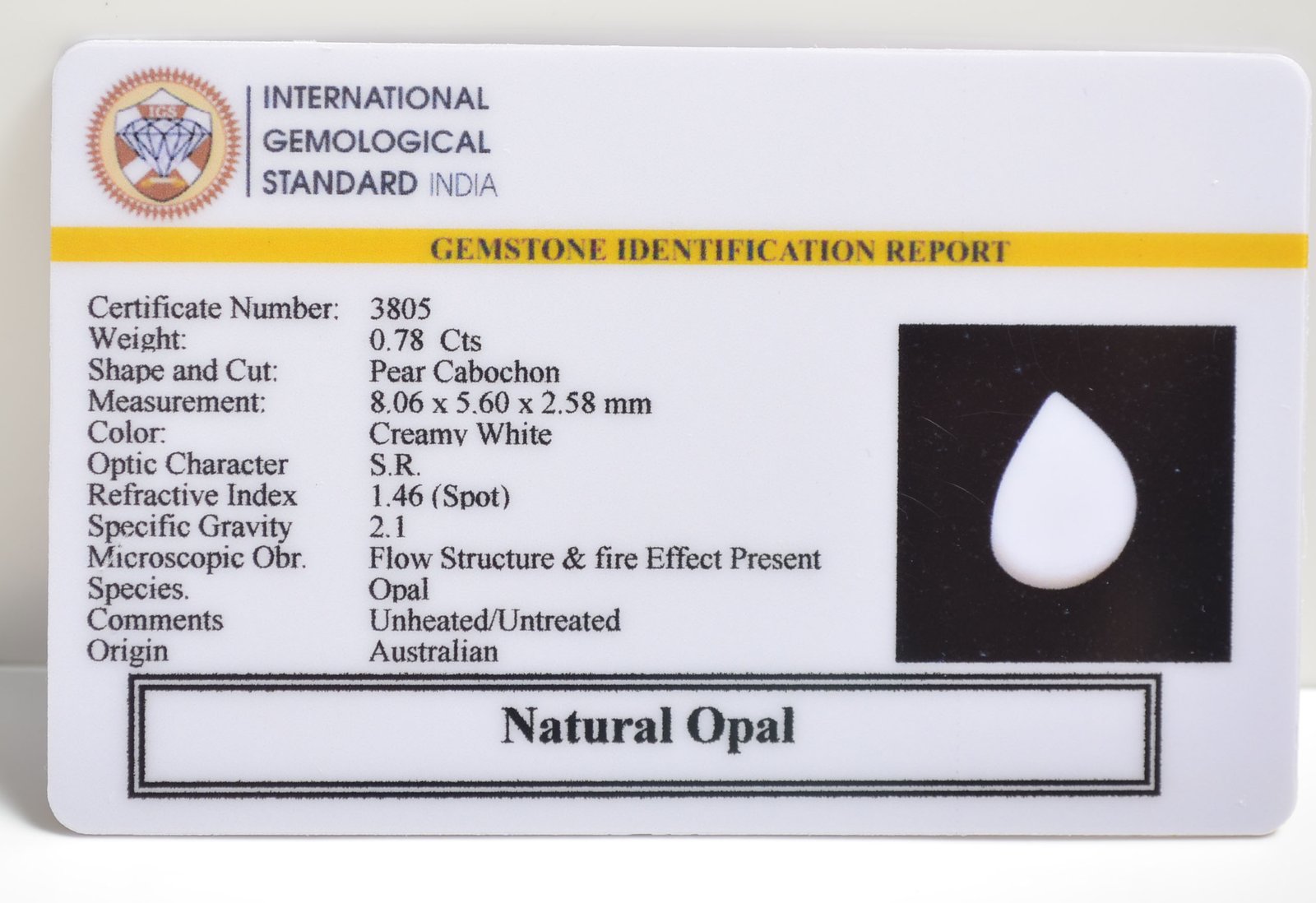 OPLG8896 2 1 OPAL 0.78 Ct.