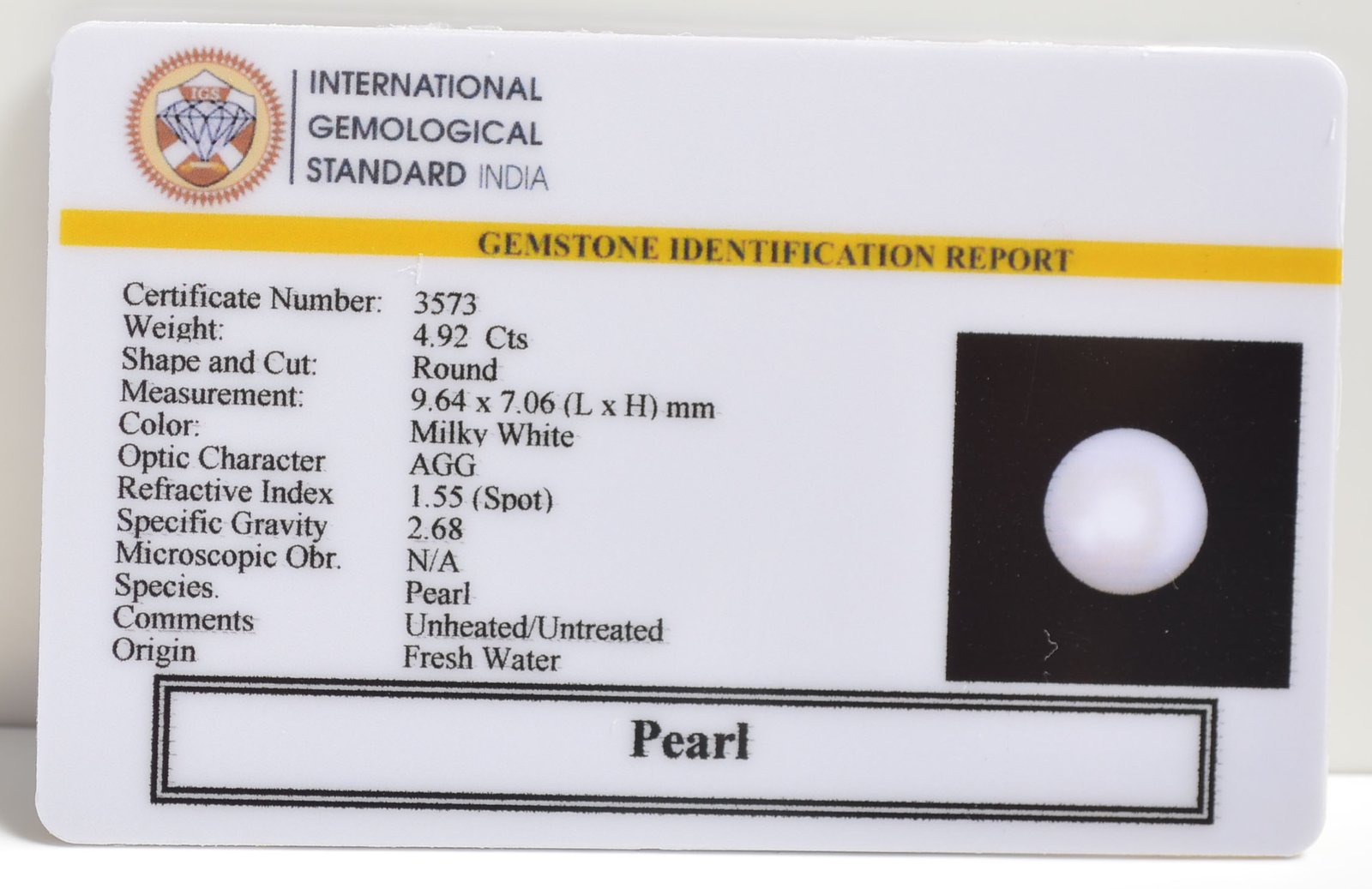 PRL7224 2 PEARL 4.92 Ct.