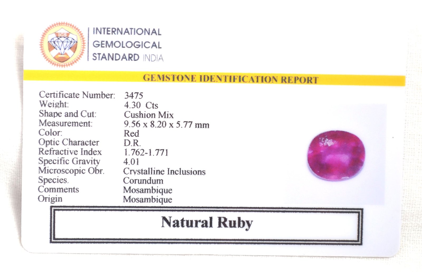 RUB8389 2 1 RUBY 4.3 Ct.