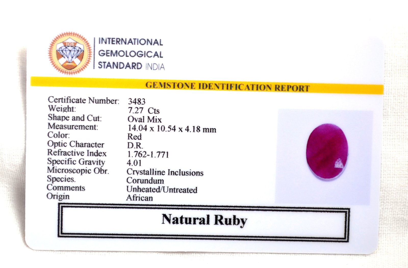 RUB8395 2 1 RUBY 7.27 Ct.