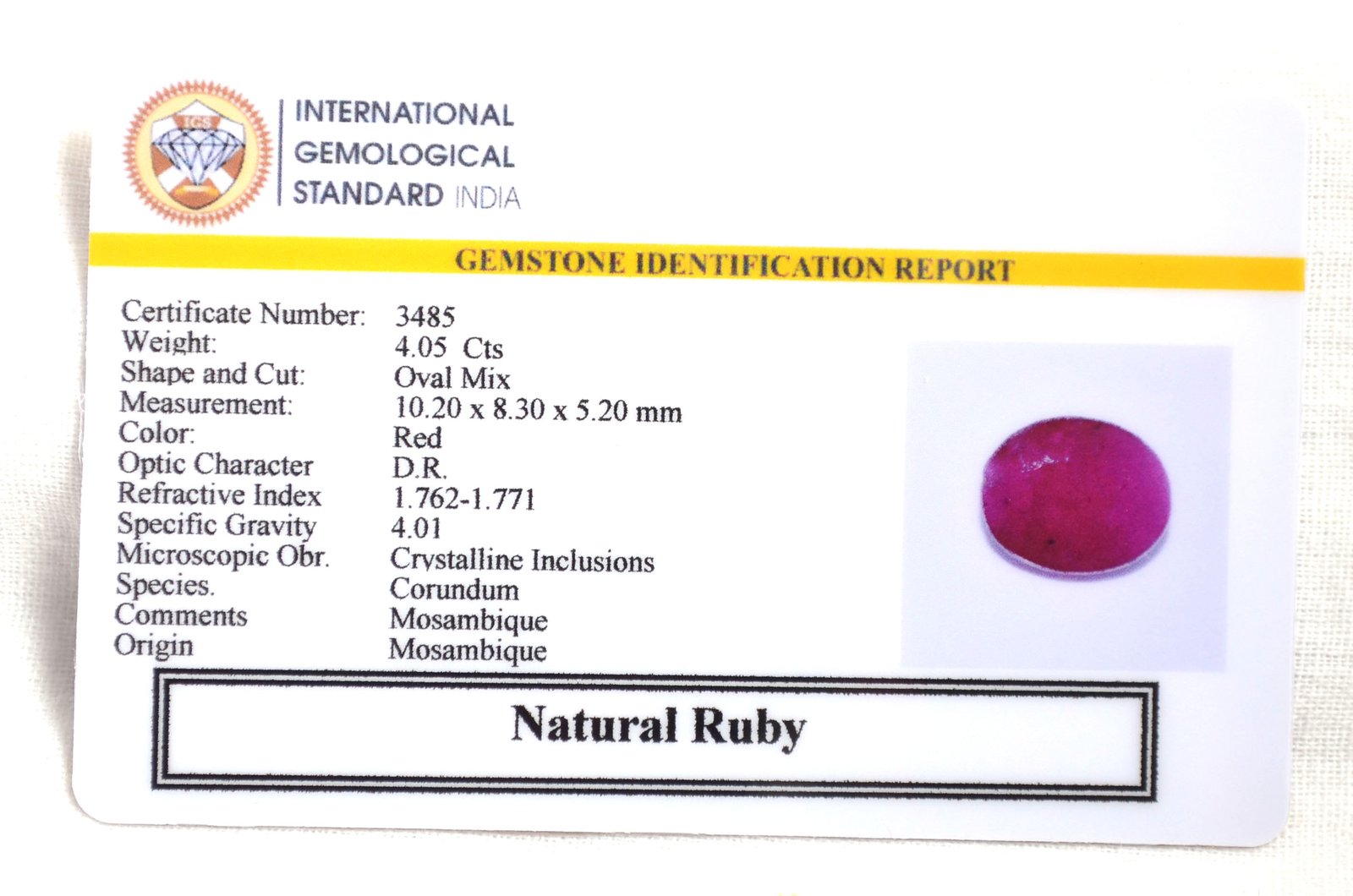 RUB8396 2 1 RUBY 4.05 Ct.