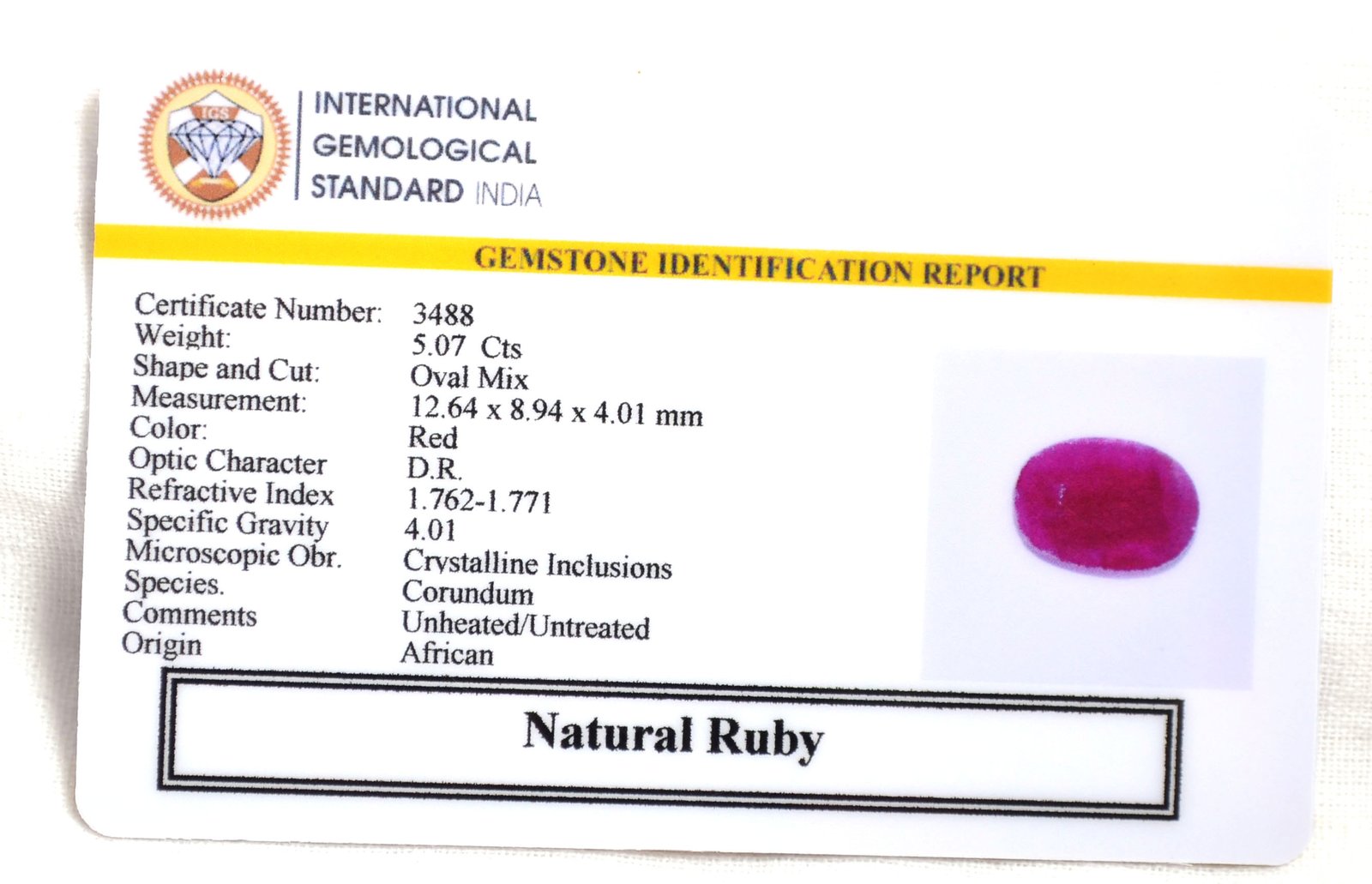 RUB8398 2 1 RUBY 5.07 Ct.