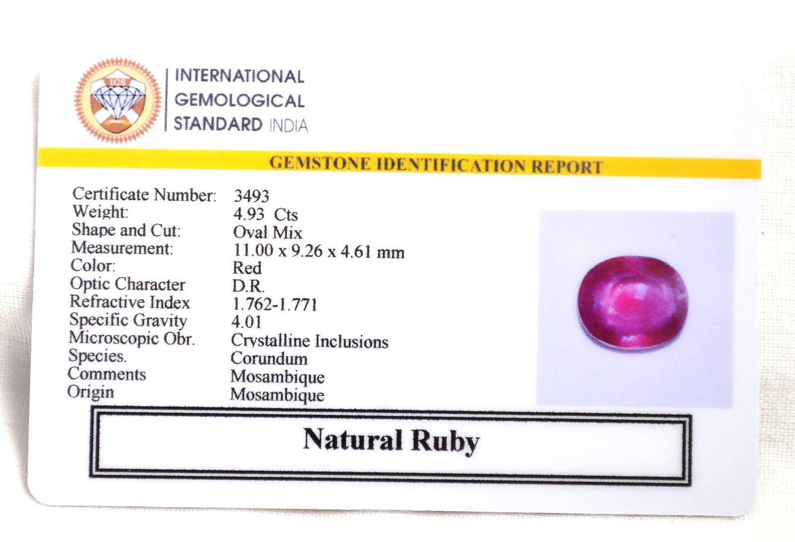 RUBG8297 2 1 RUBY 4.93 Ct.