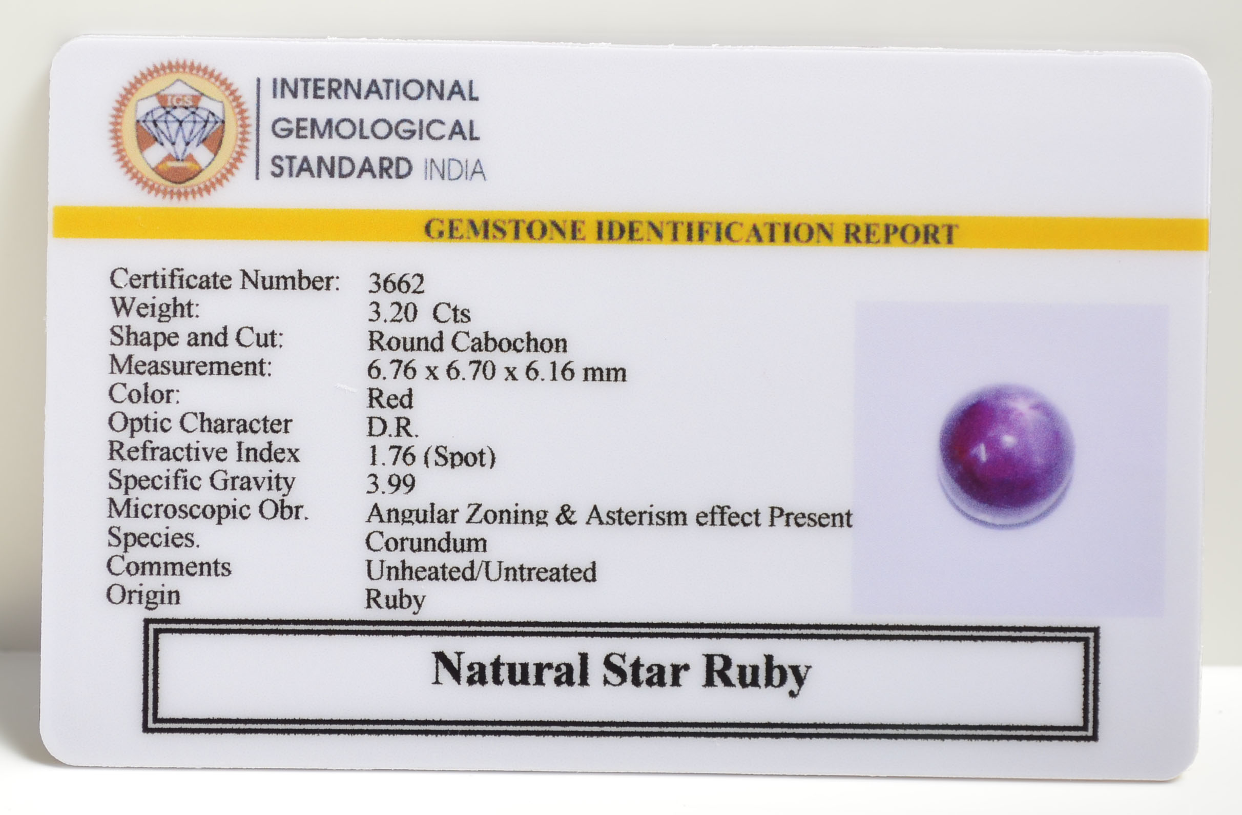 SRUB301 2 STAR RUBY 3.2 Ct.