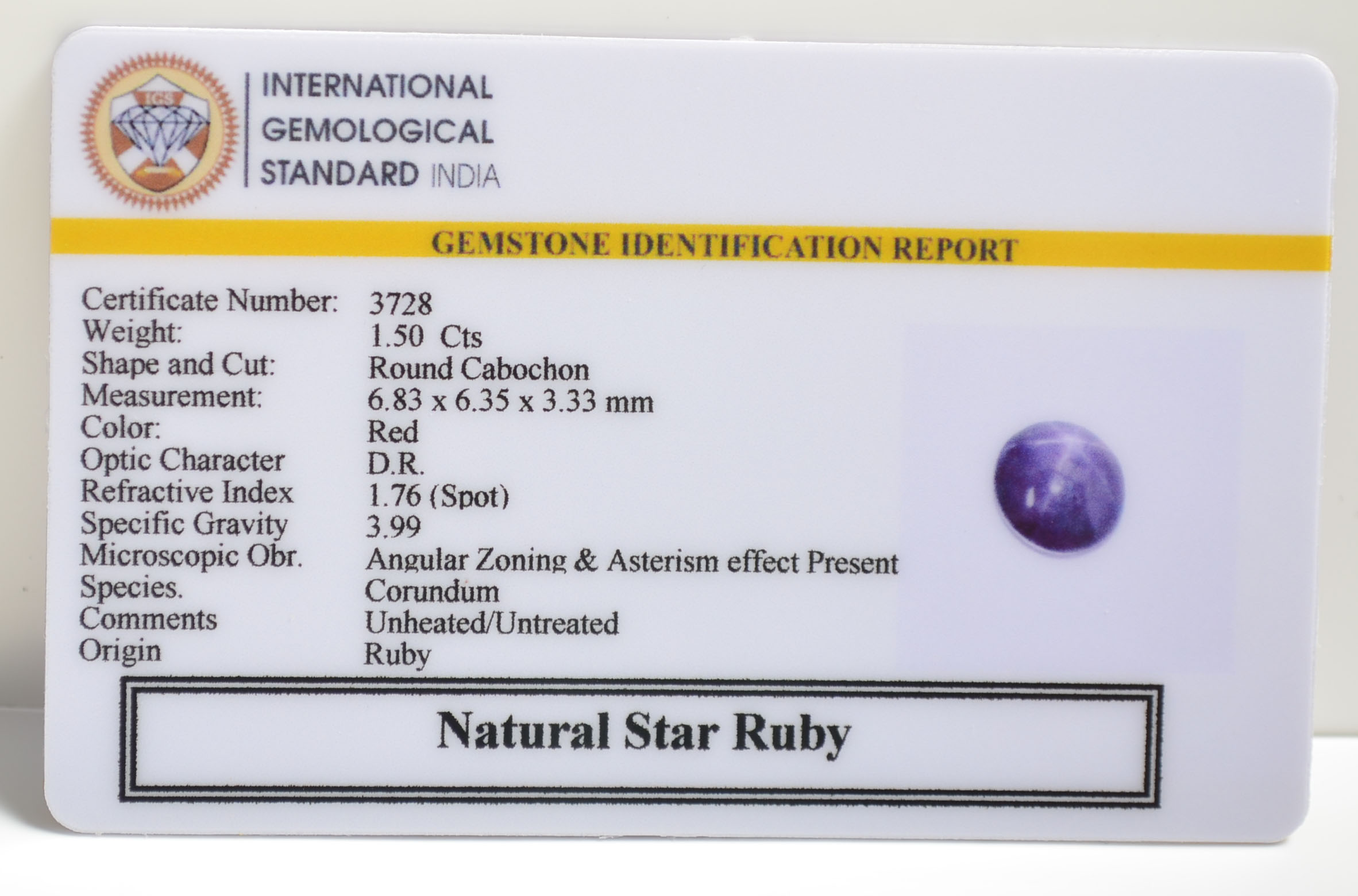 SRUB351 2 STAR RUBY 1.5 Ct.