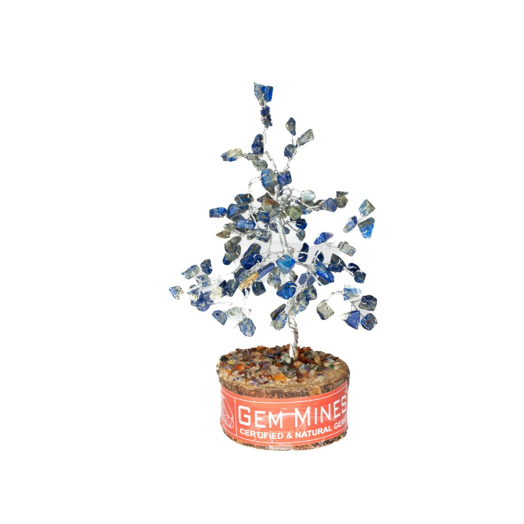 Lapis lazuli Silver Wire Tree
