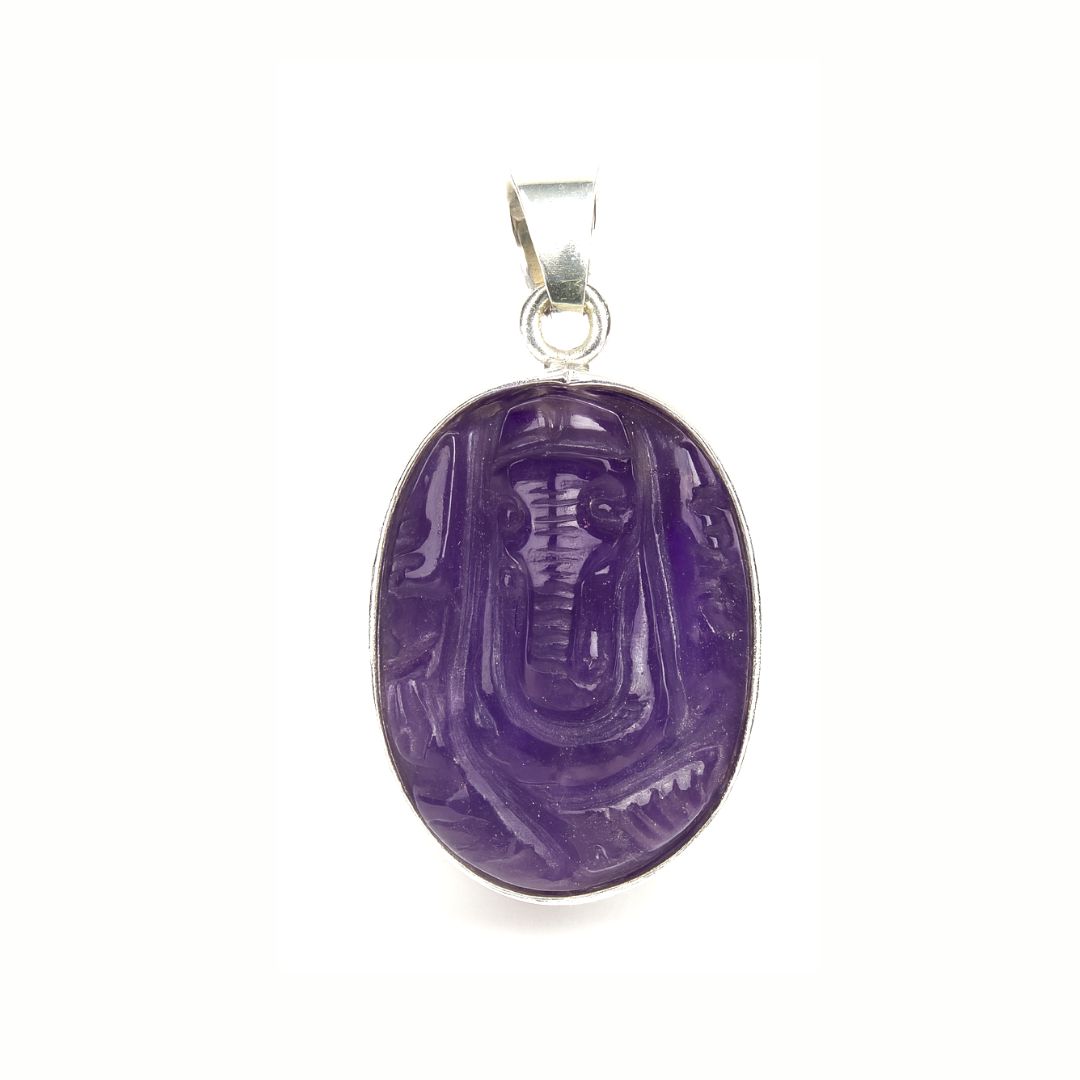 Amethyst Ganesh ji pendant