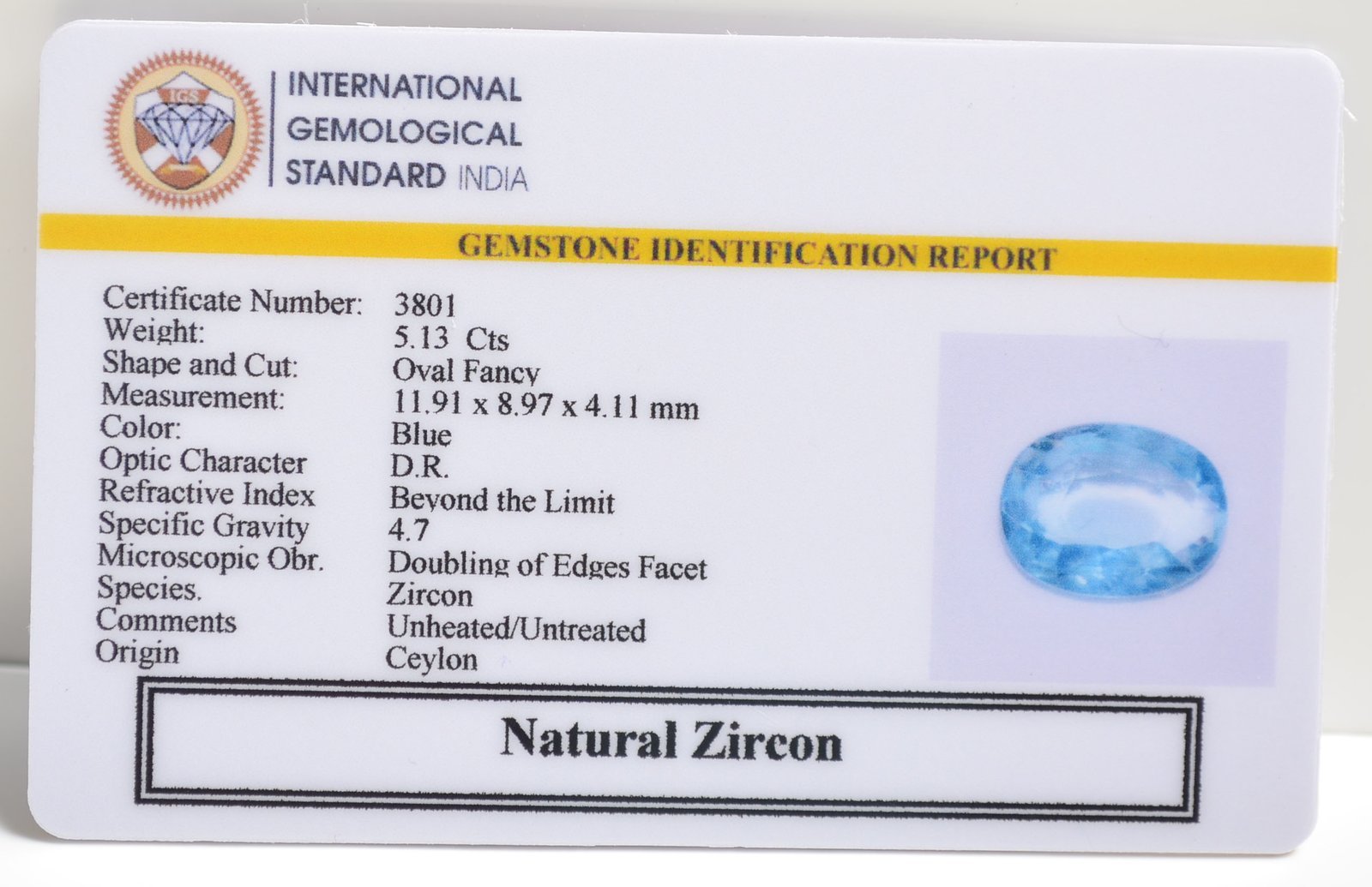 ZIRG464 2 1 ZIRCON 5.13 Ct.
