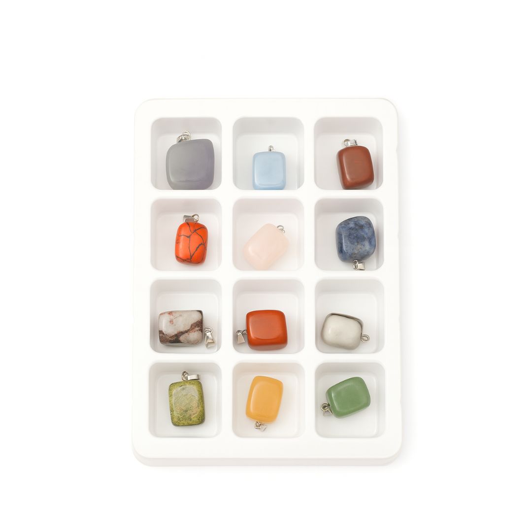 12 Mix Crystals Pendants Set