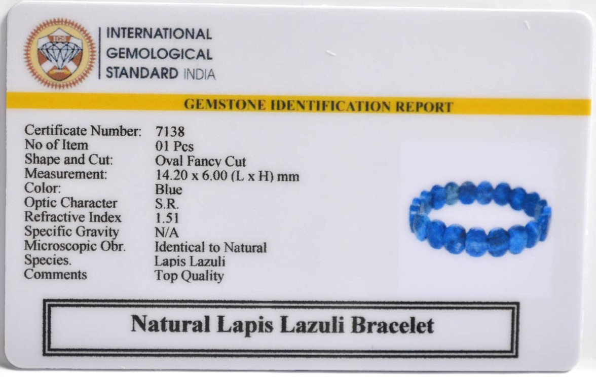 7138 Lapis Lazuli Thick Bracelet