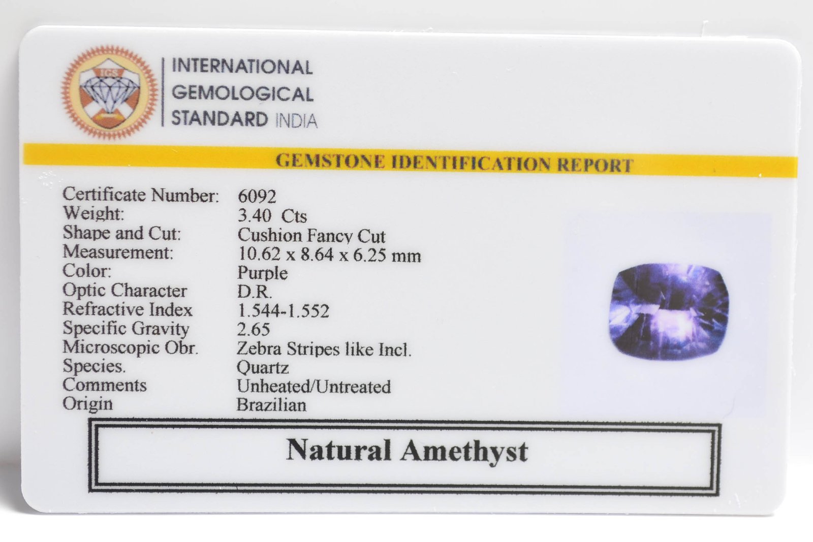 AME1241 2 AMETHYST 3.4 Ct.