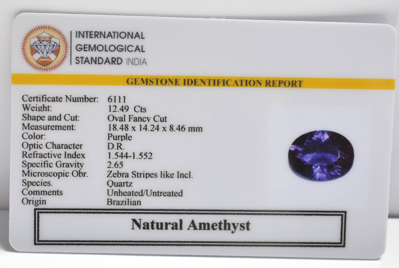AME1245 2 AMETHYST 12.49 Ct.