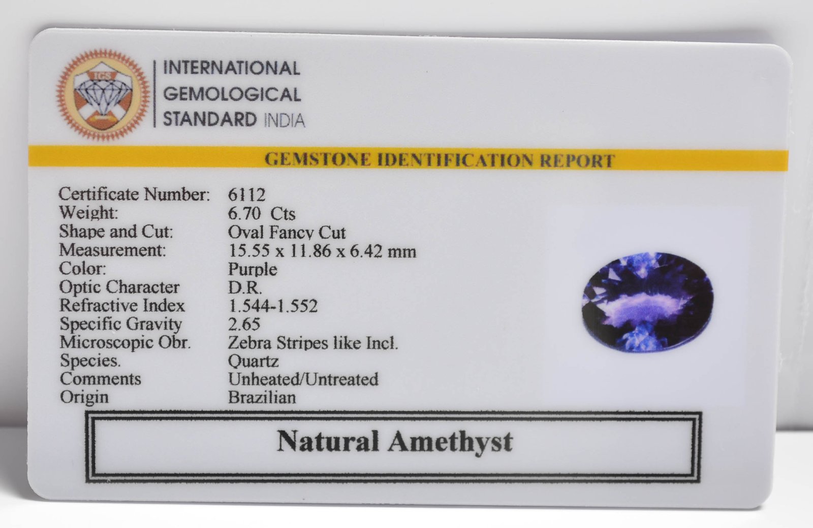 AME1246 2 AMETHYST 6.7 Ct.