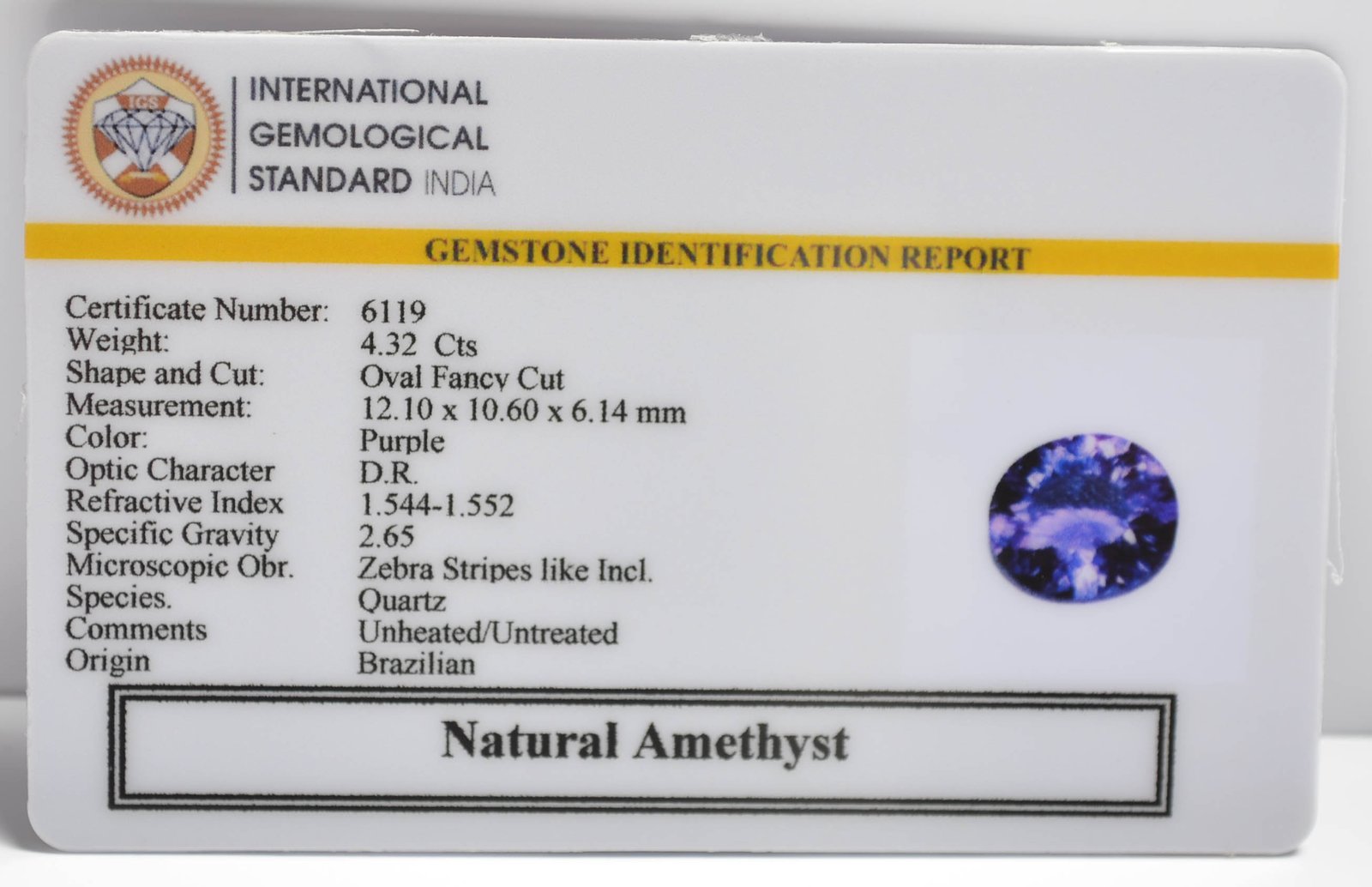 AME1251 2 1 AMETHYST 4.32 Ct.