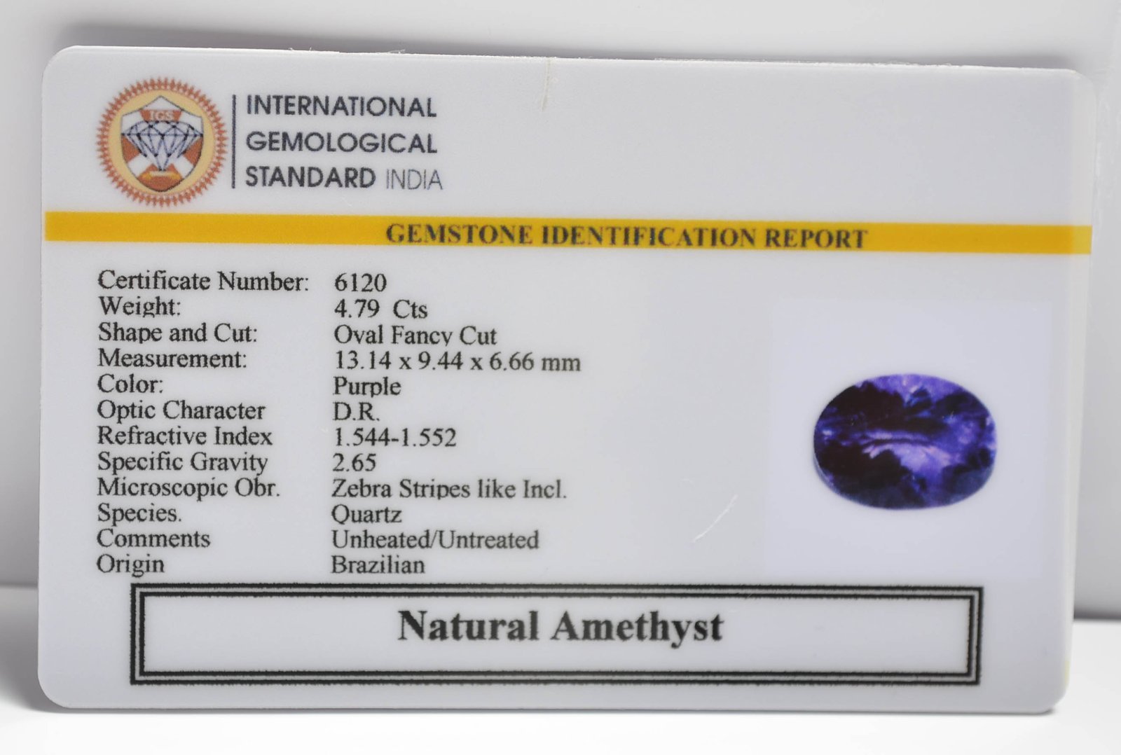 AME1252 2 1 AMETHYST 4.79 Ct.