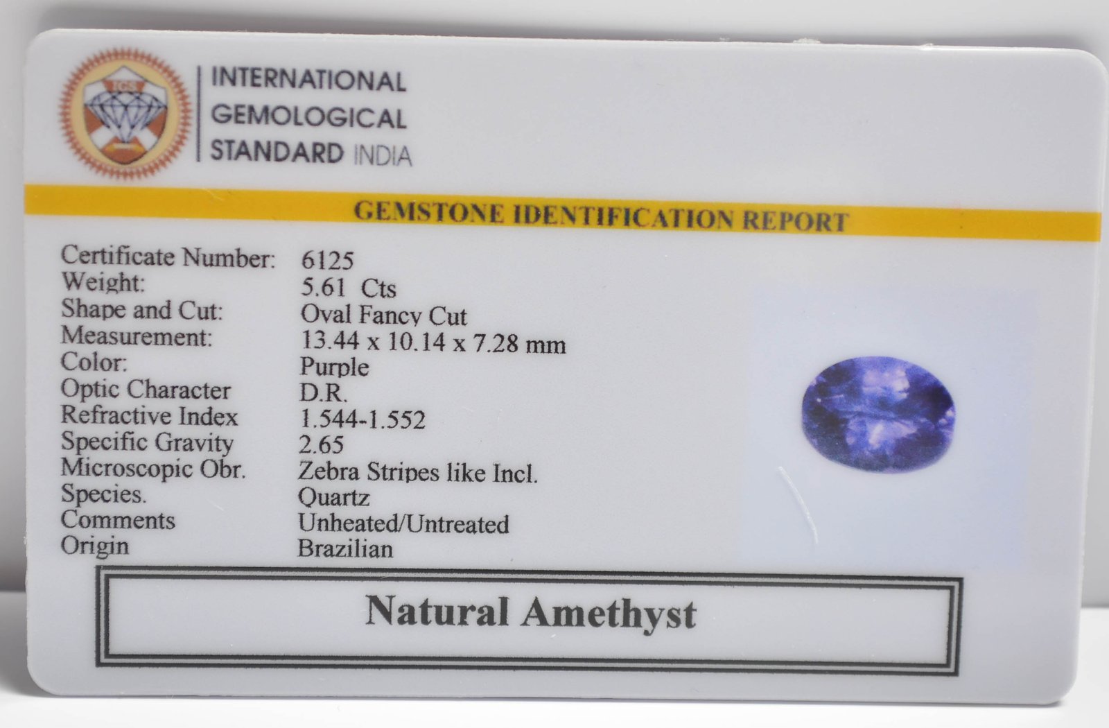 AME1257 2 1 AMETHYST 5.61 Ct.