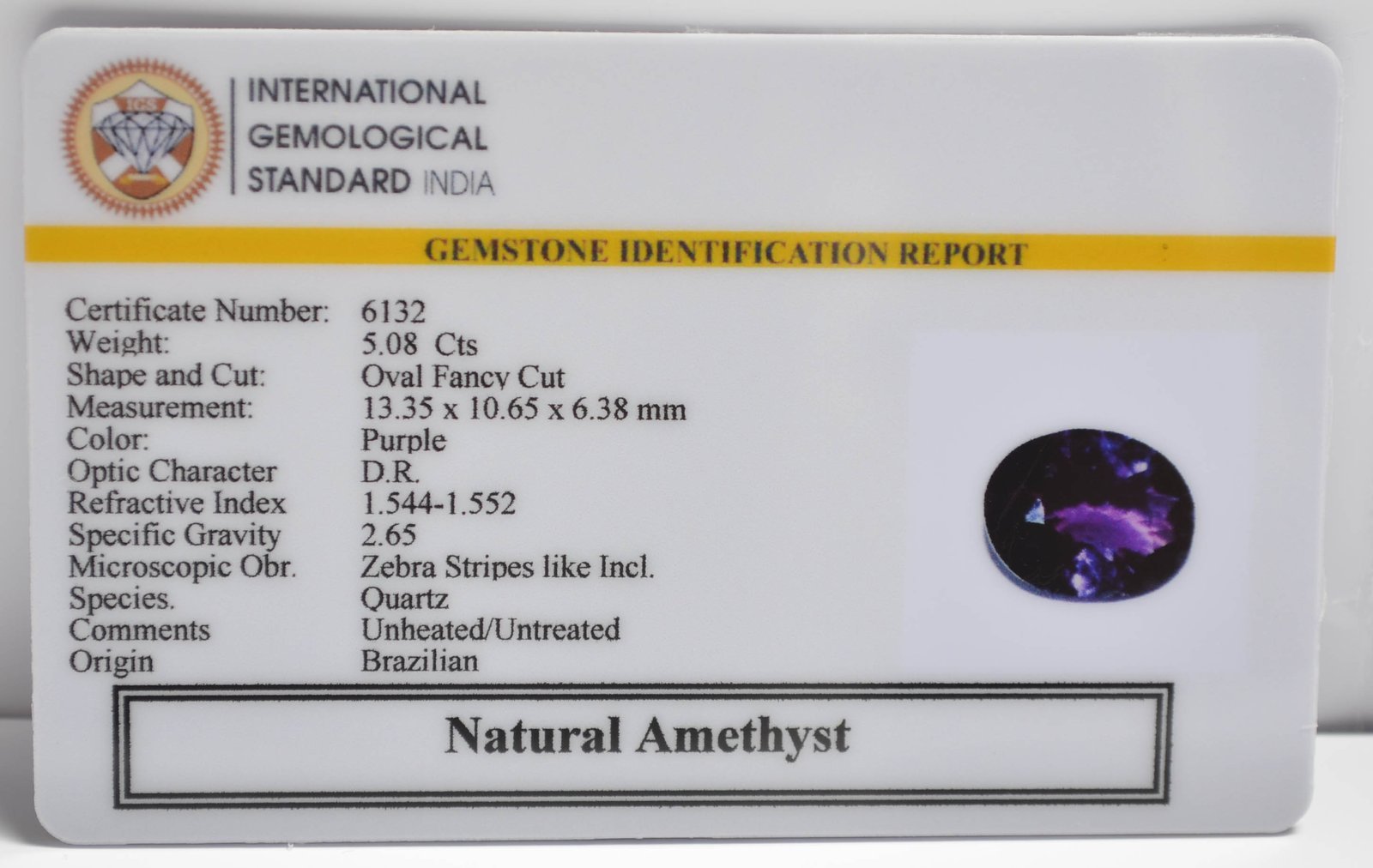 AME1264 2 1 AMETHYST 5.08 Ct.