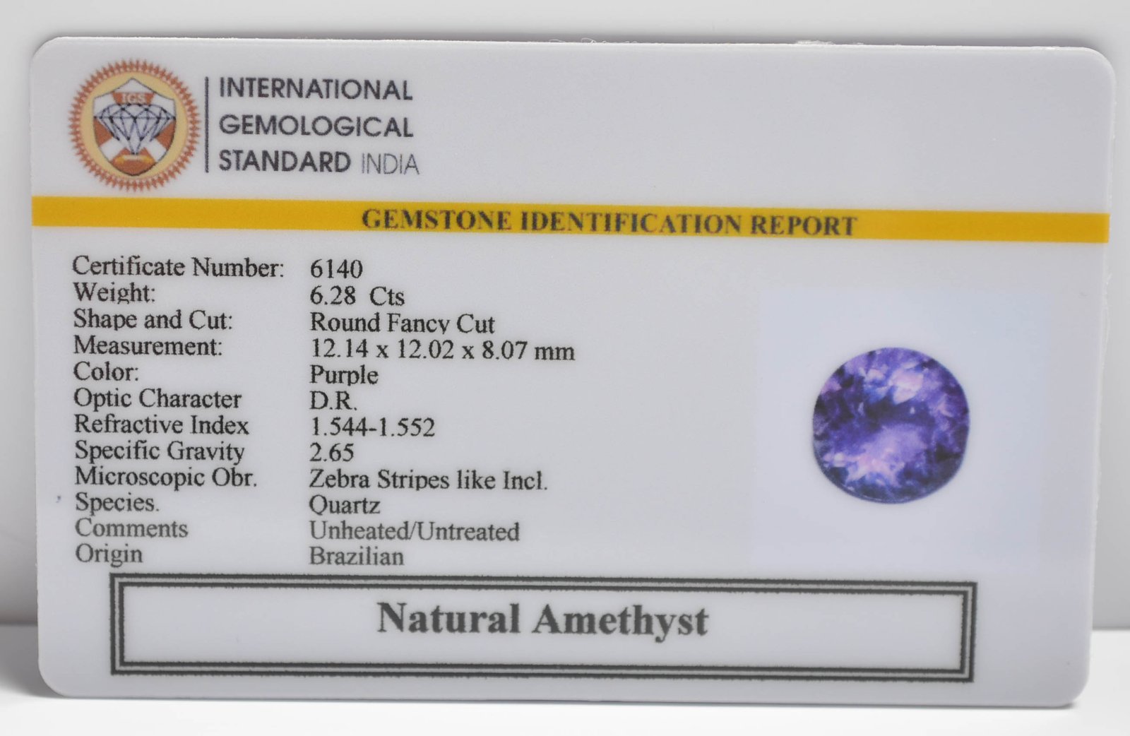 AME1270 2 1 AMETHYST 6.28 Ct.