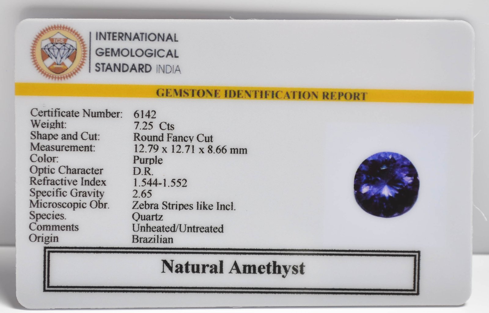 AME1271 2 1 AMETHYST 7.25 Ct.