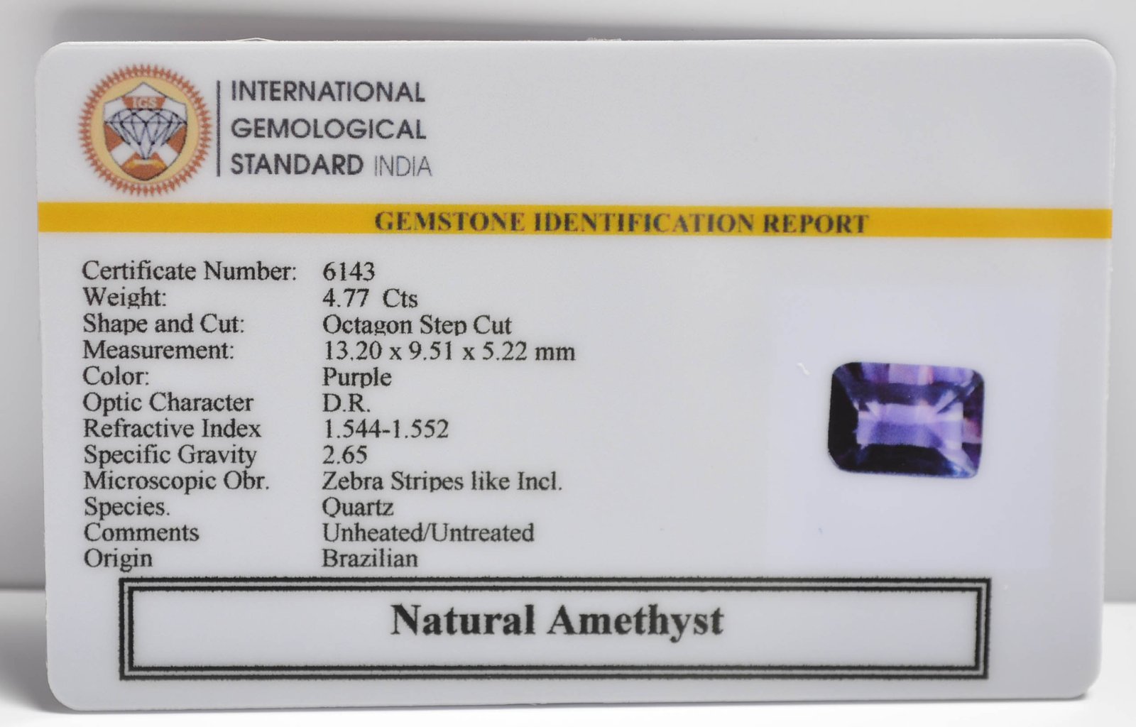 AME1272 2 AMETHYST 4.77 Ct.