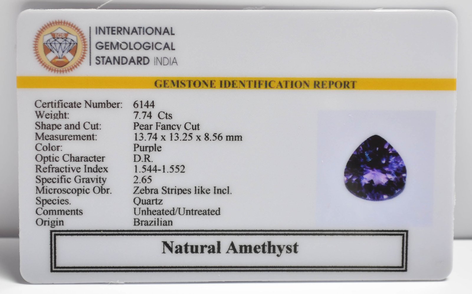 AME1273 2 1 AMETHYST 7.74 Ct.