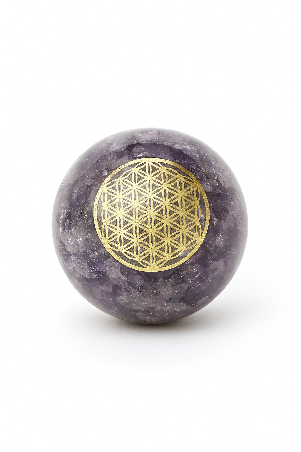 Amethyst Flower of Life Orgone Sphere