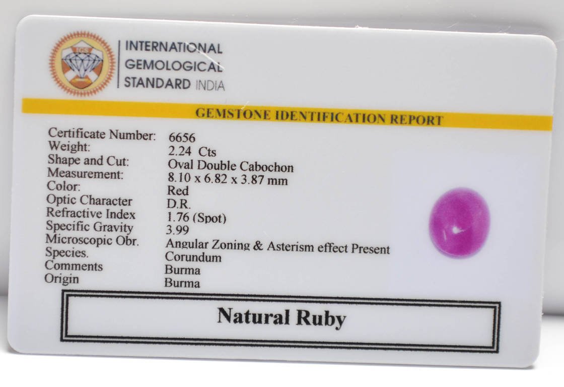 BMR277 2 RUBY (BURMA MINES) 2.24 Ct.