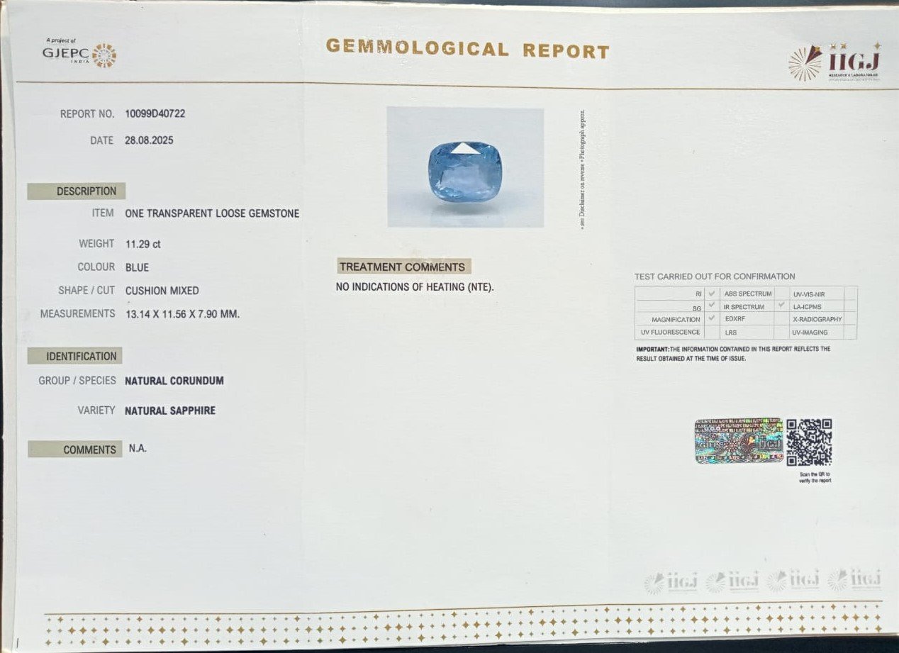 BSP14887 2 BLUE SAPPHIRE 11.29 Ct.